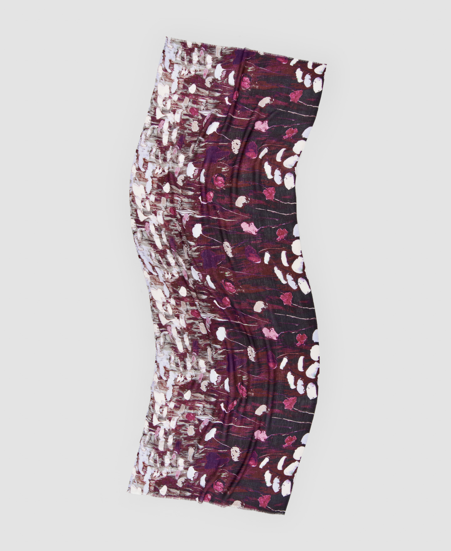 Merino wool and modal printed shawl image number 1