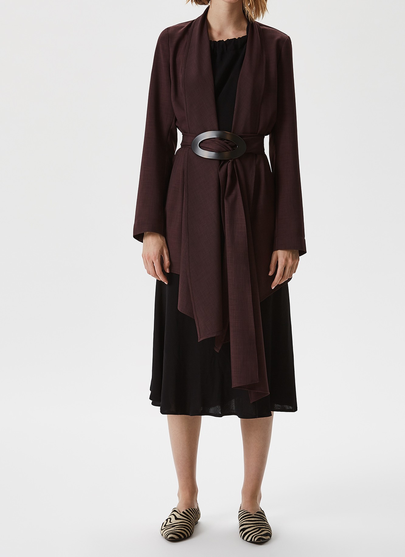 Blazer jacket with maxibelt image number 0
