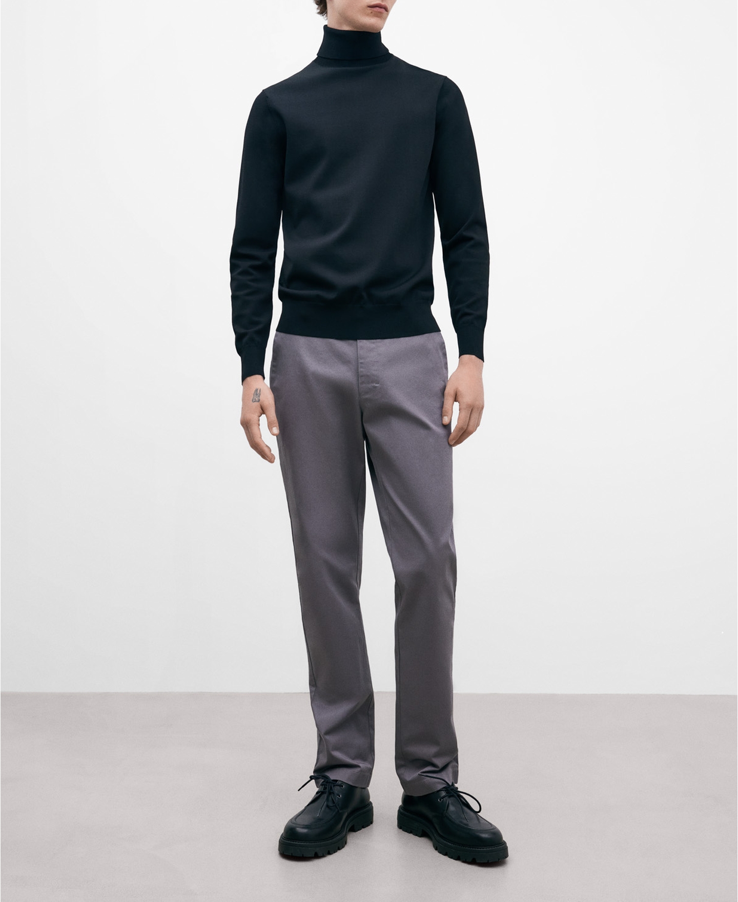 Cotton twill chino trousers image number 1