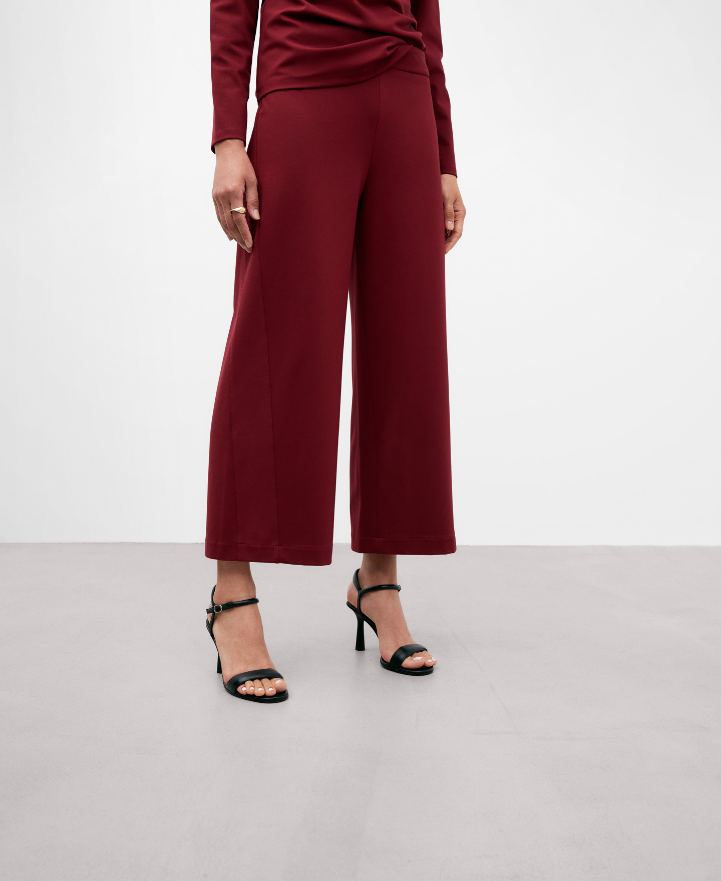 Flared palazzo trousers woman image number 0