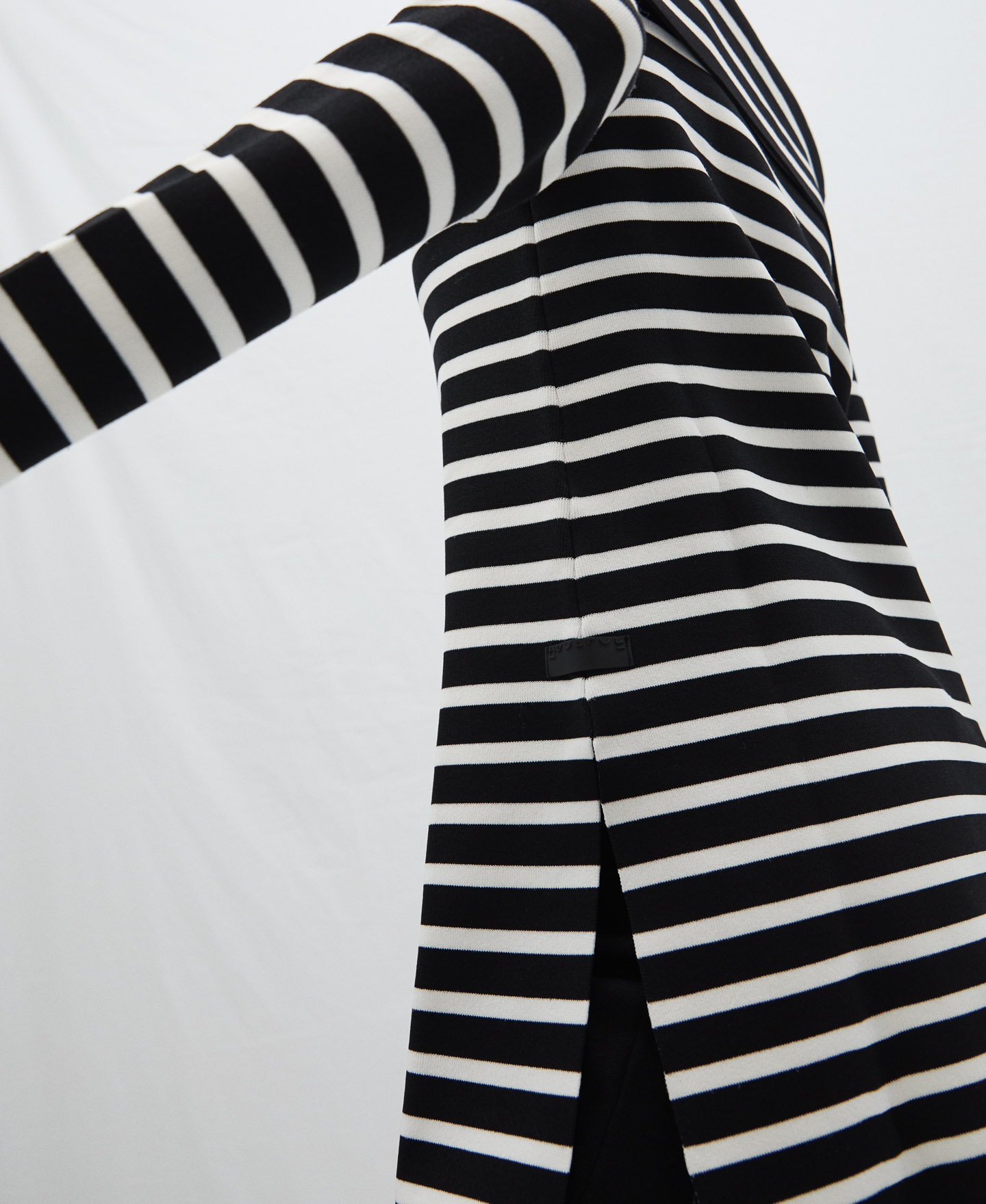 Striped sweater with straight neckline image number 3