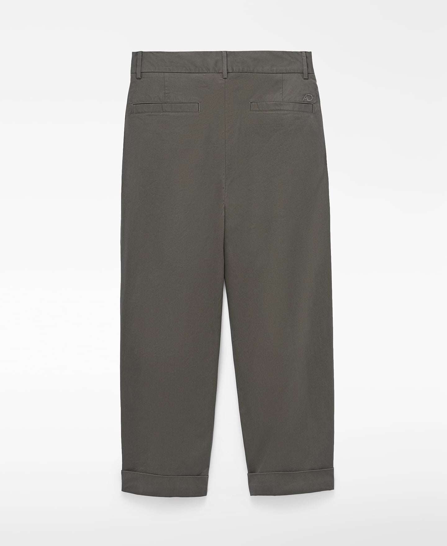 Organic cotton pleated straight trousers image number 5