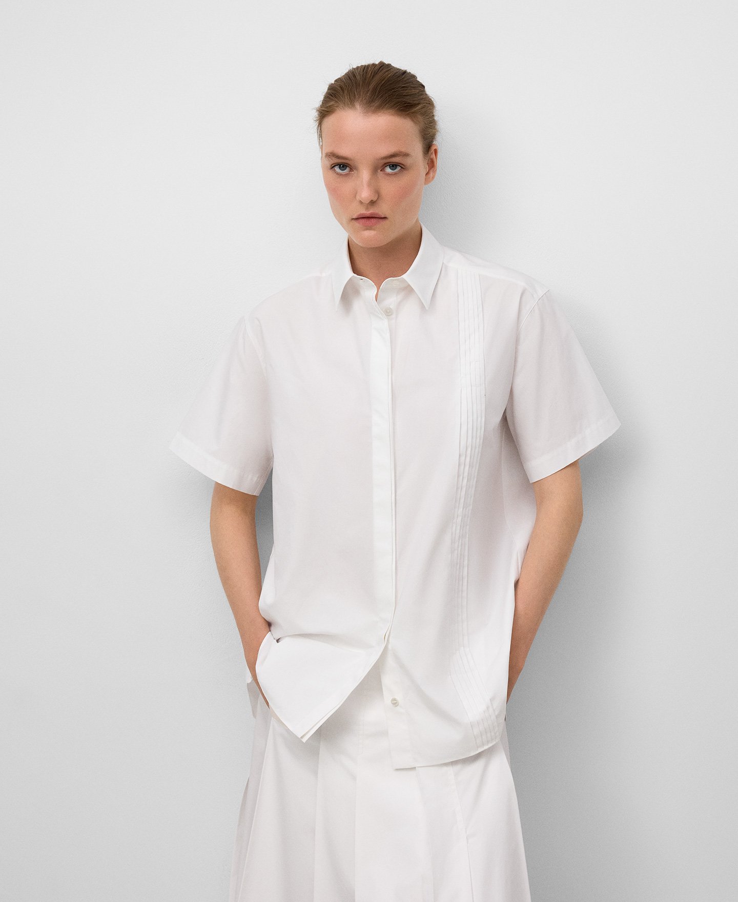 Camisa oversize algodón orgánico mujer image number 0