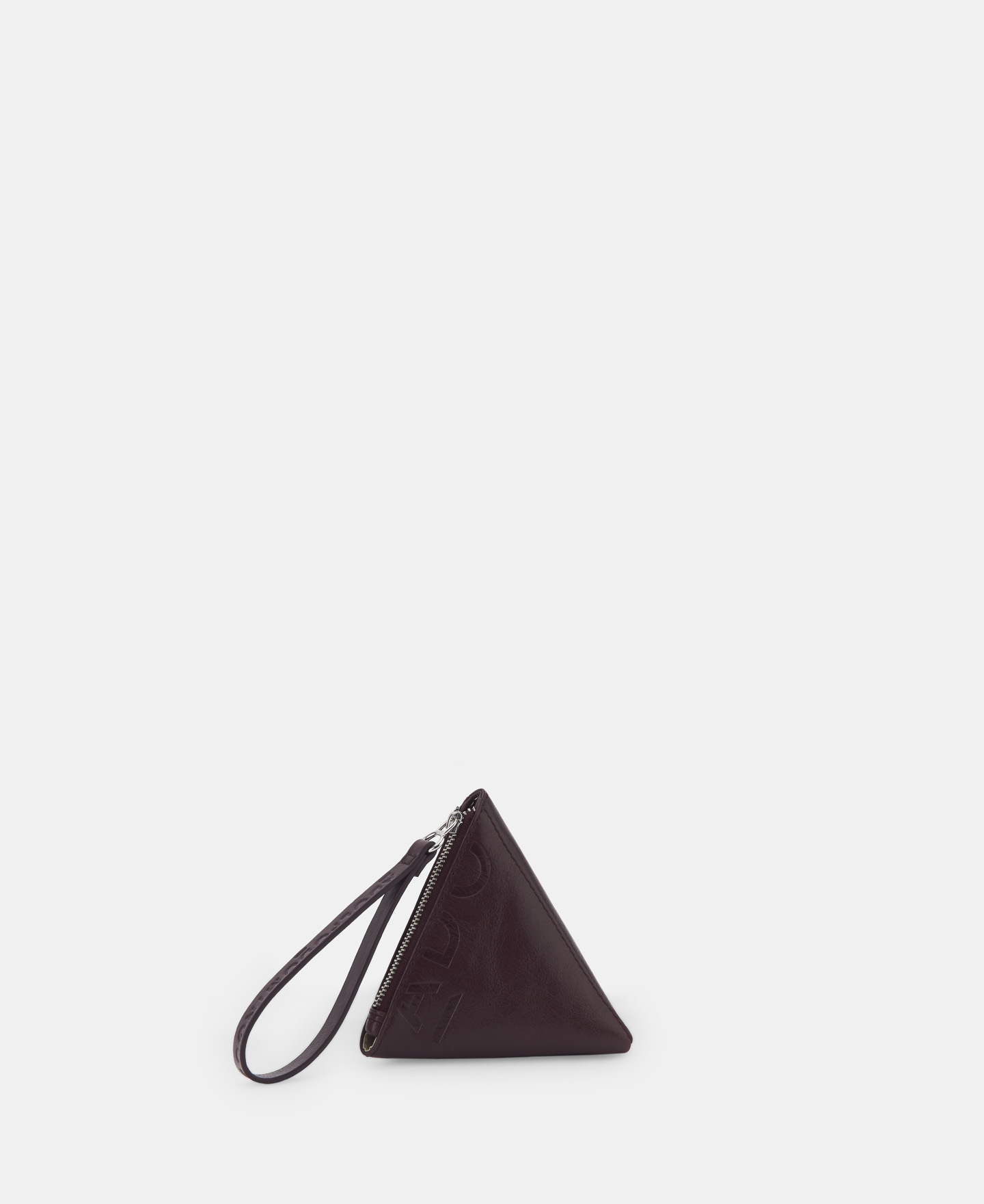 Triangular wallet in grained leather image number 0
