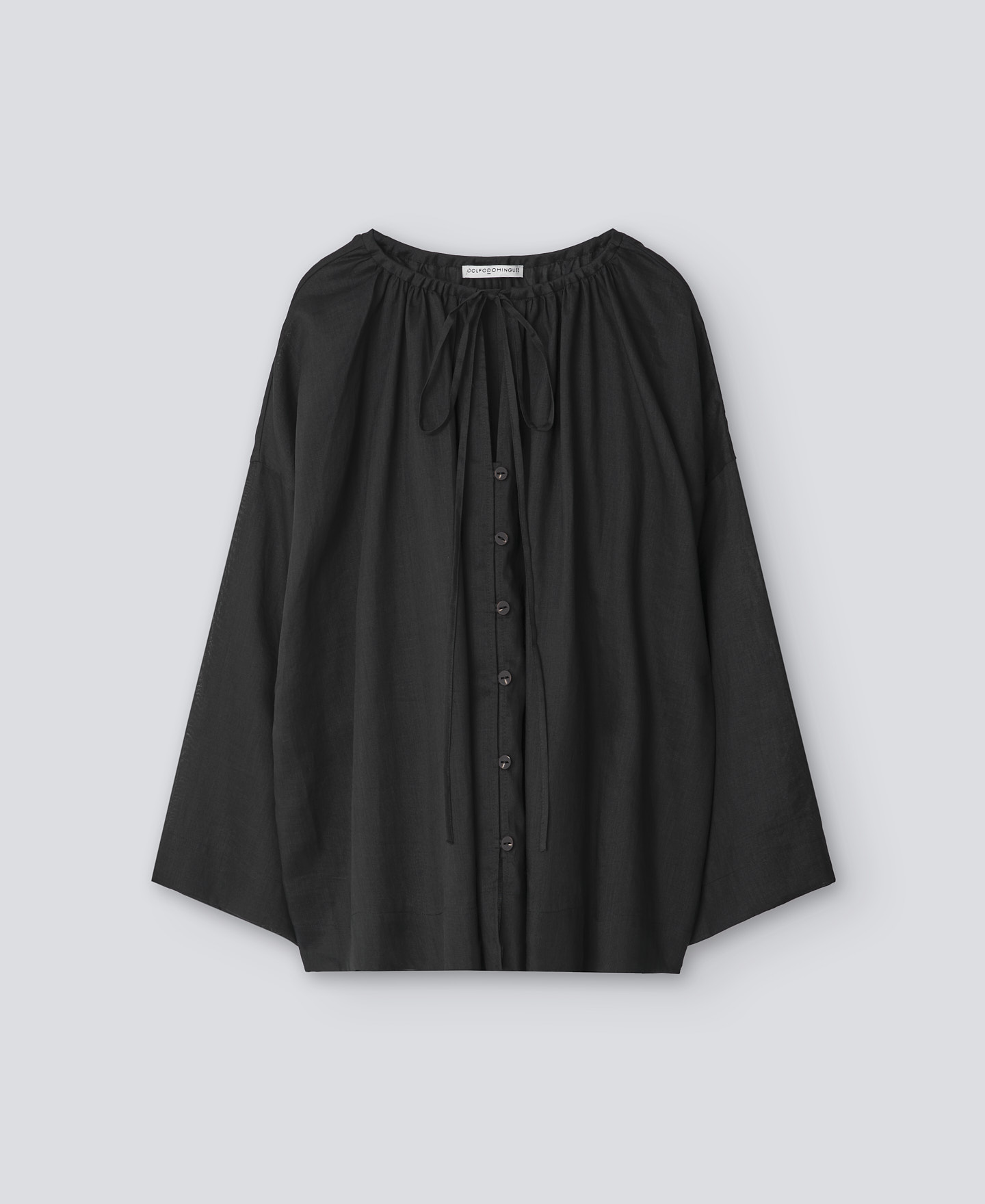 Black long sleeve blouse woman image number 4