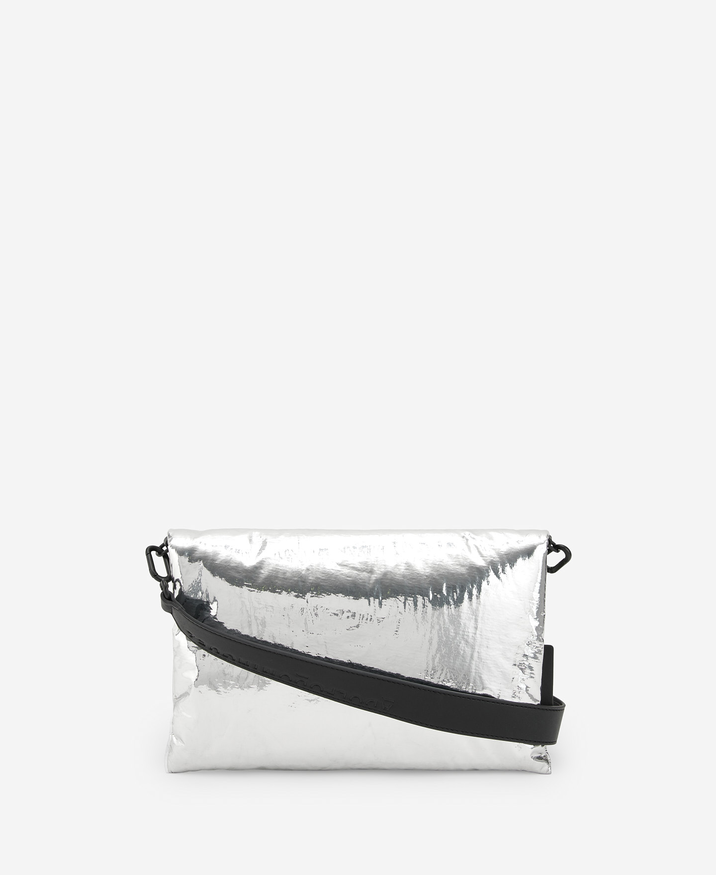 Silver padded shoulder bag image number 1