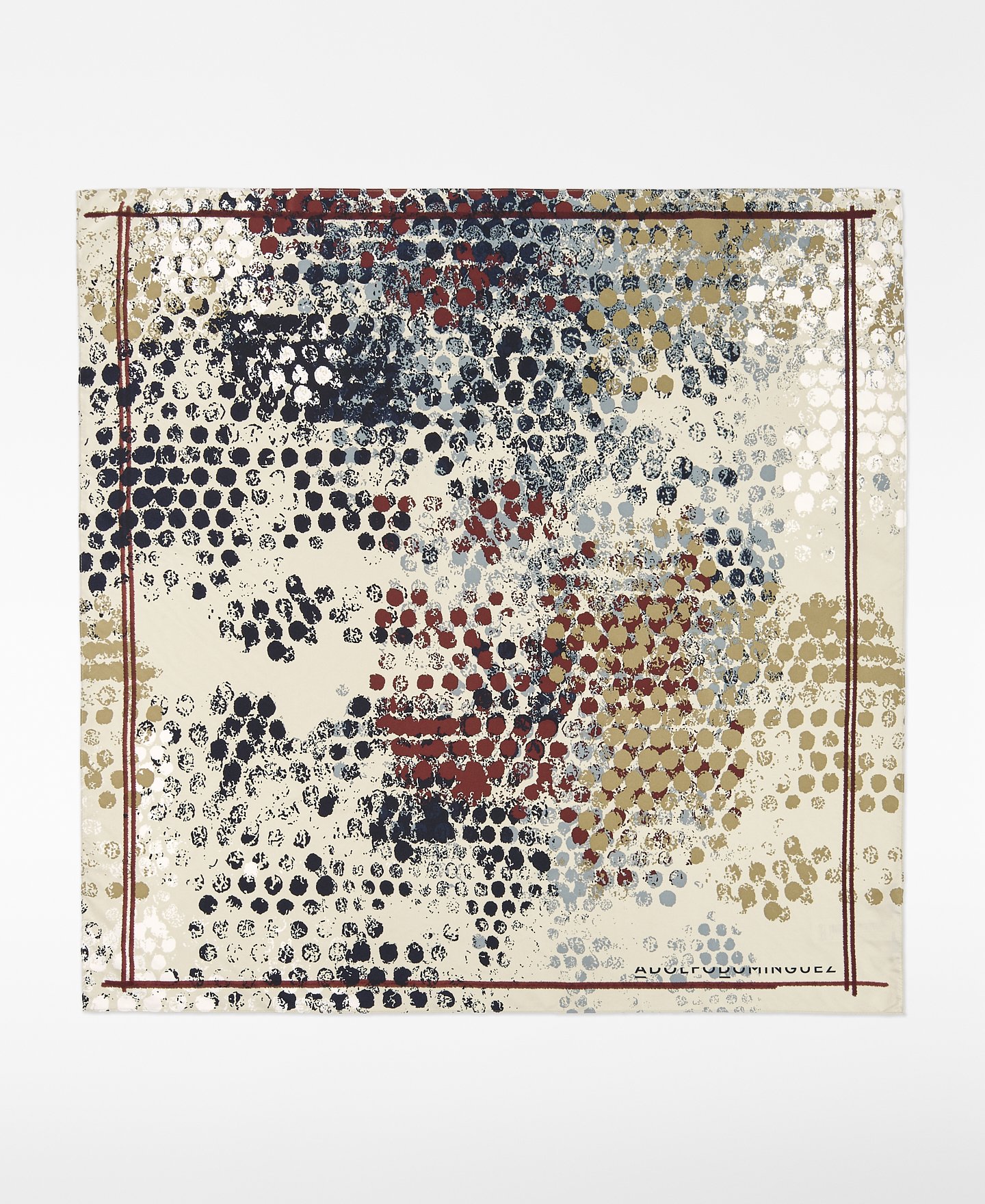 Printed square scarf woman image number 0