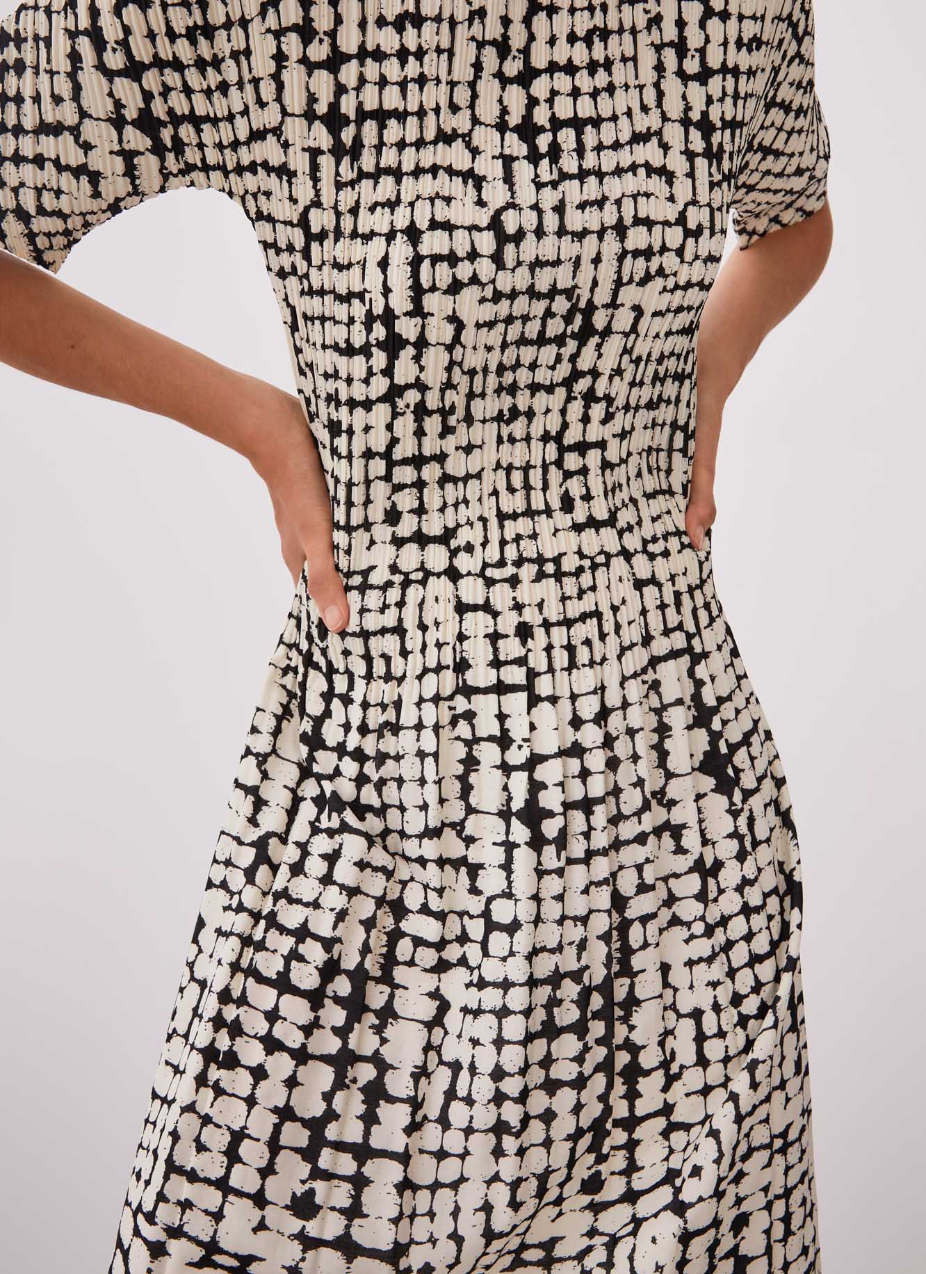 Crinkle dress with signature print image number 2