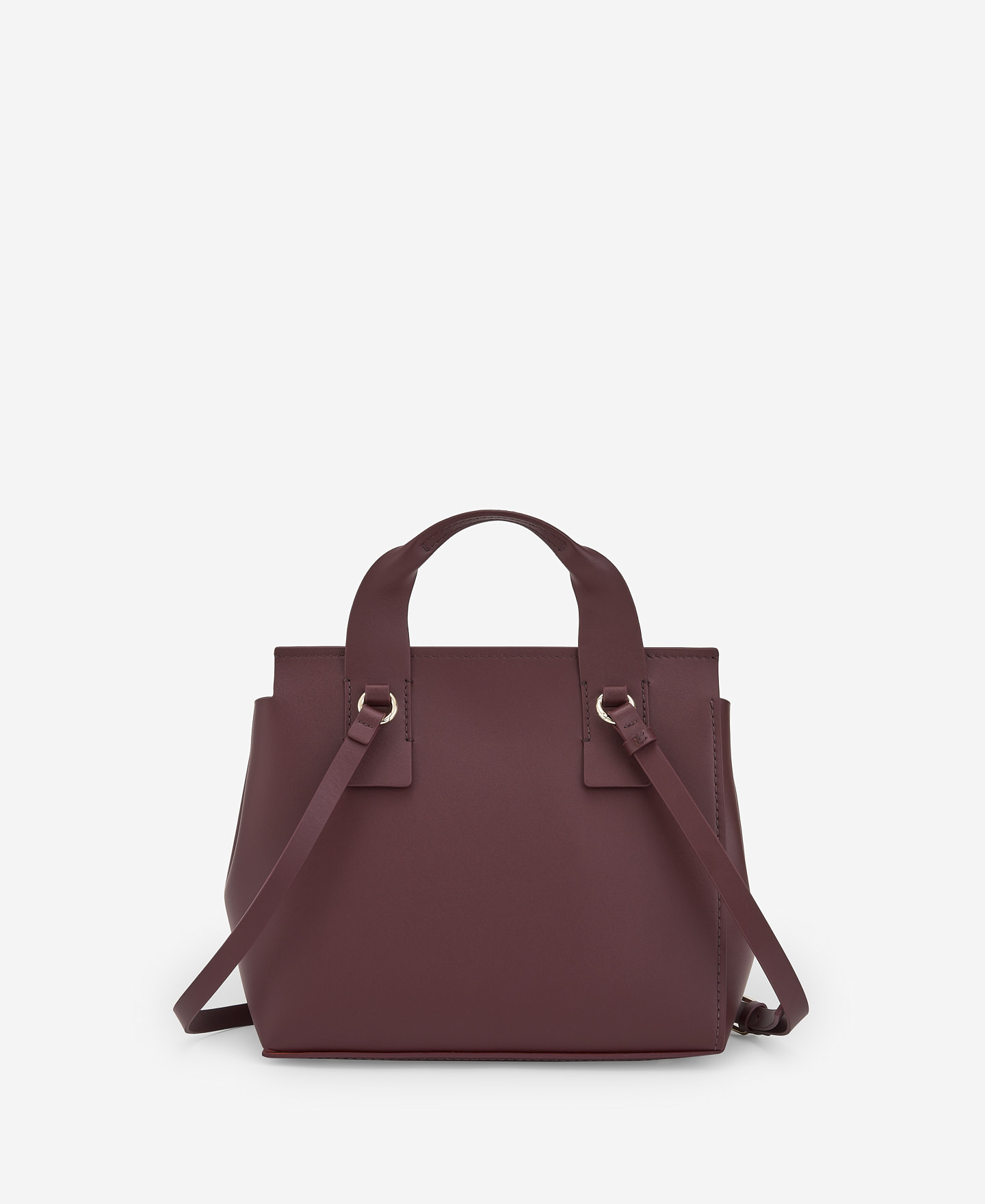 Responsible leather maroon citybag image number 1
