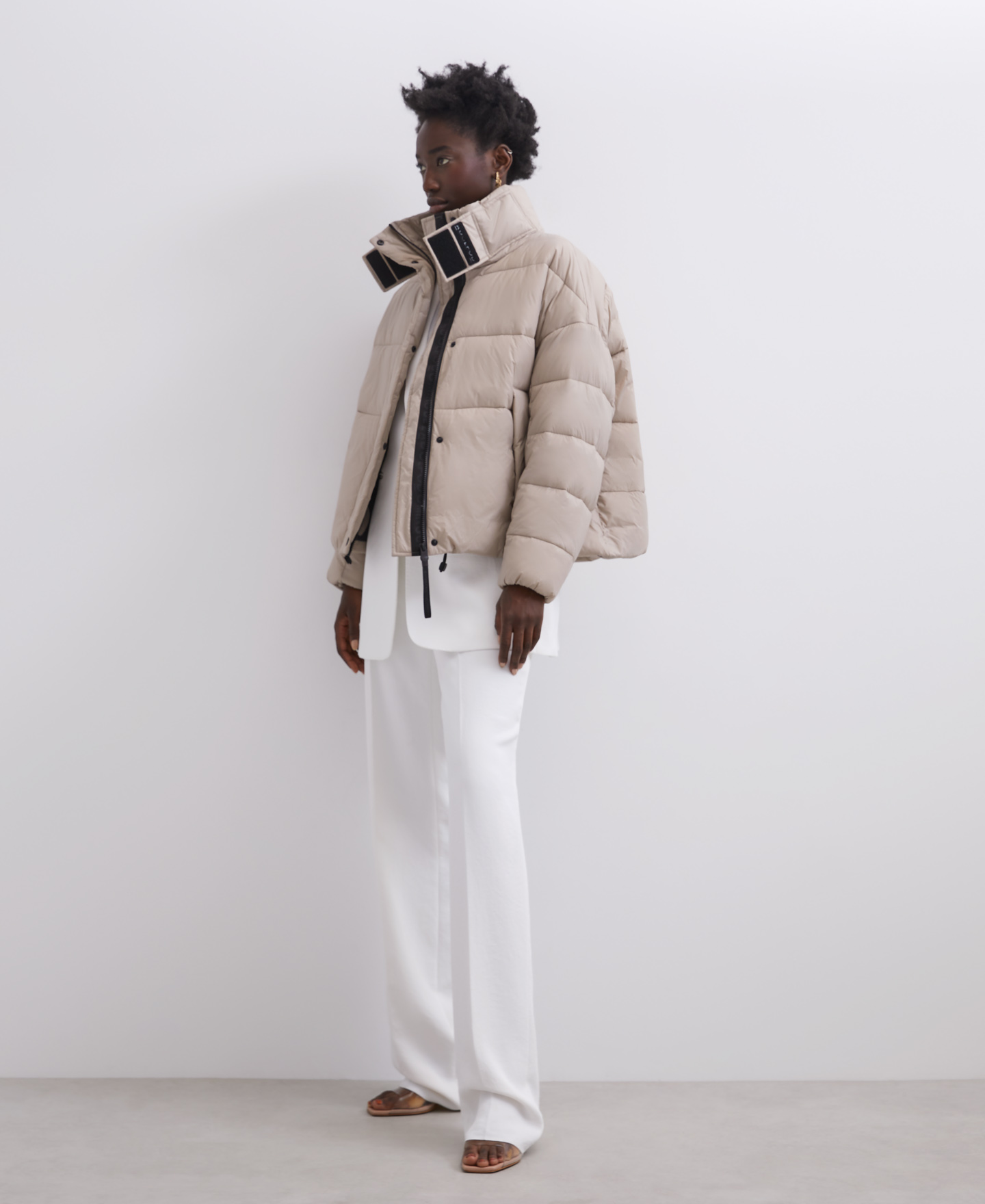 Oversize padded nylon jacket image number 0