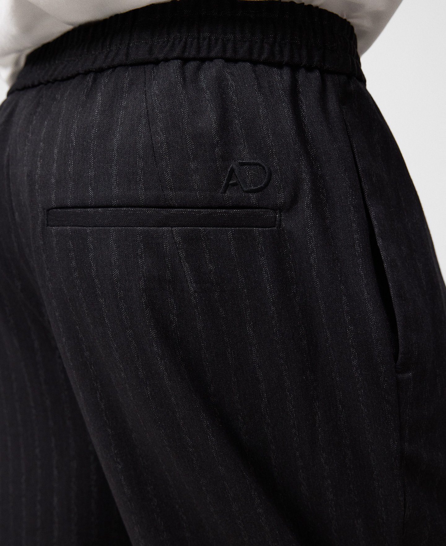 Straight striped trousers man image number 3