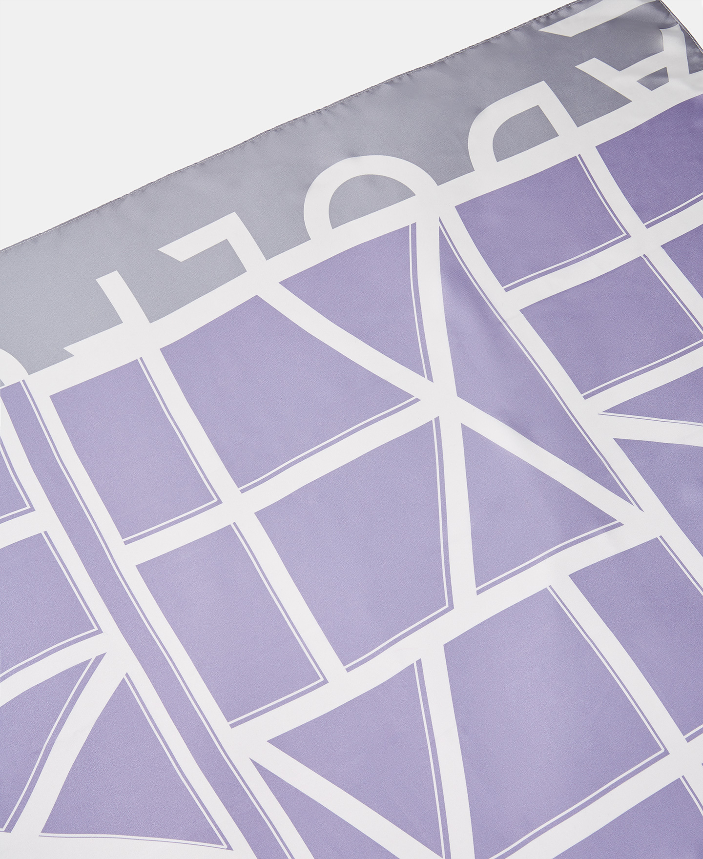 Straight printed foulard with logo image number 2