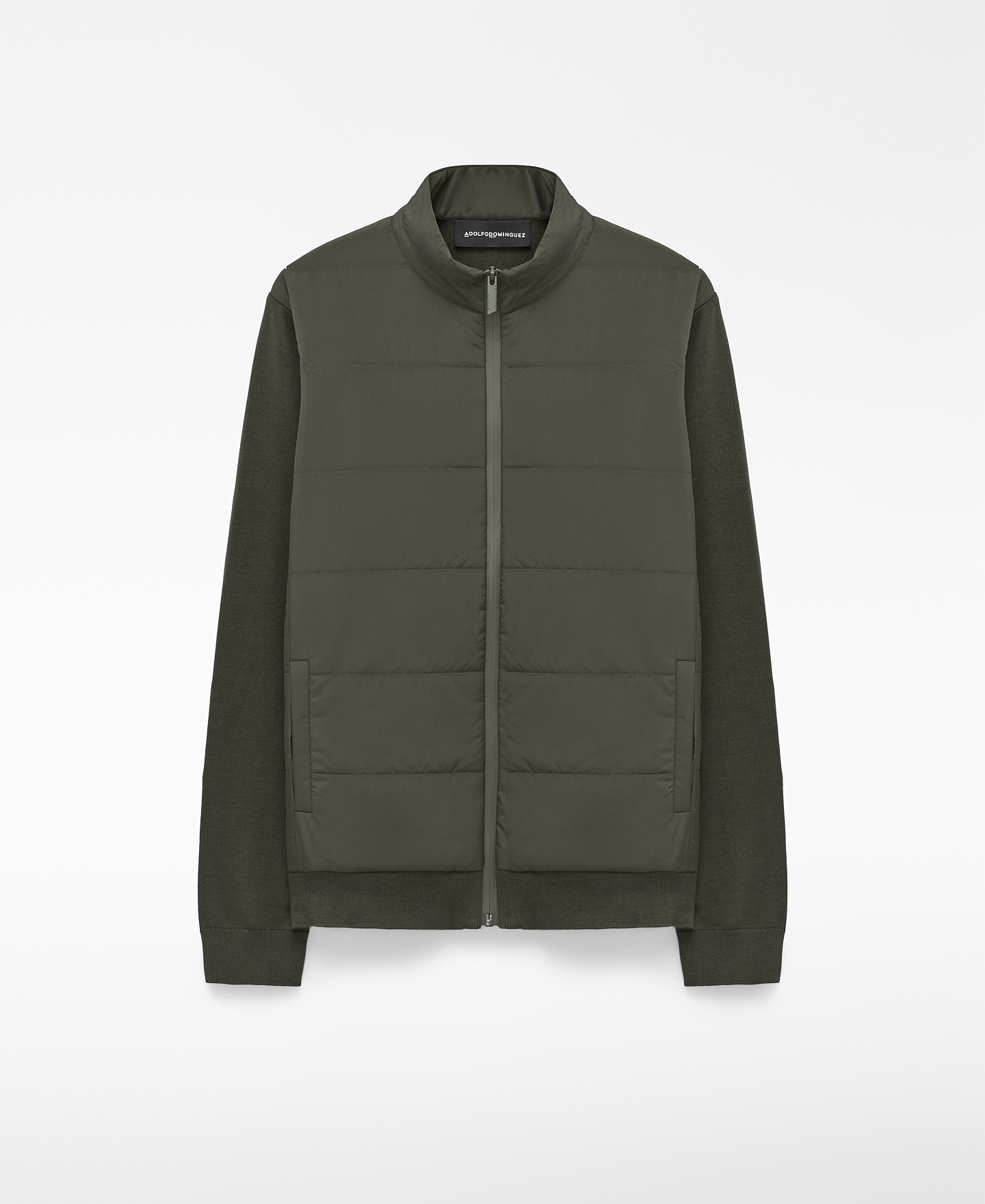 Nylon and knit padded jacket image number 0