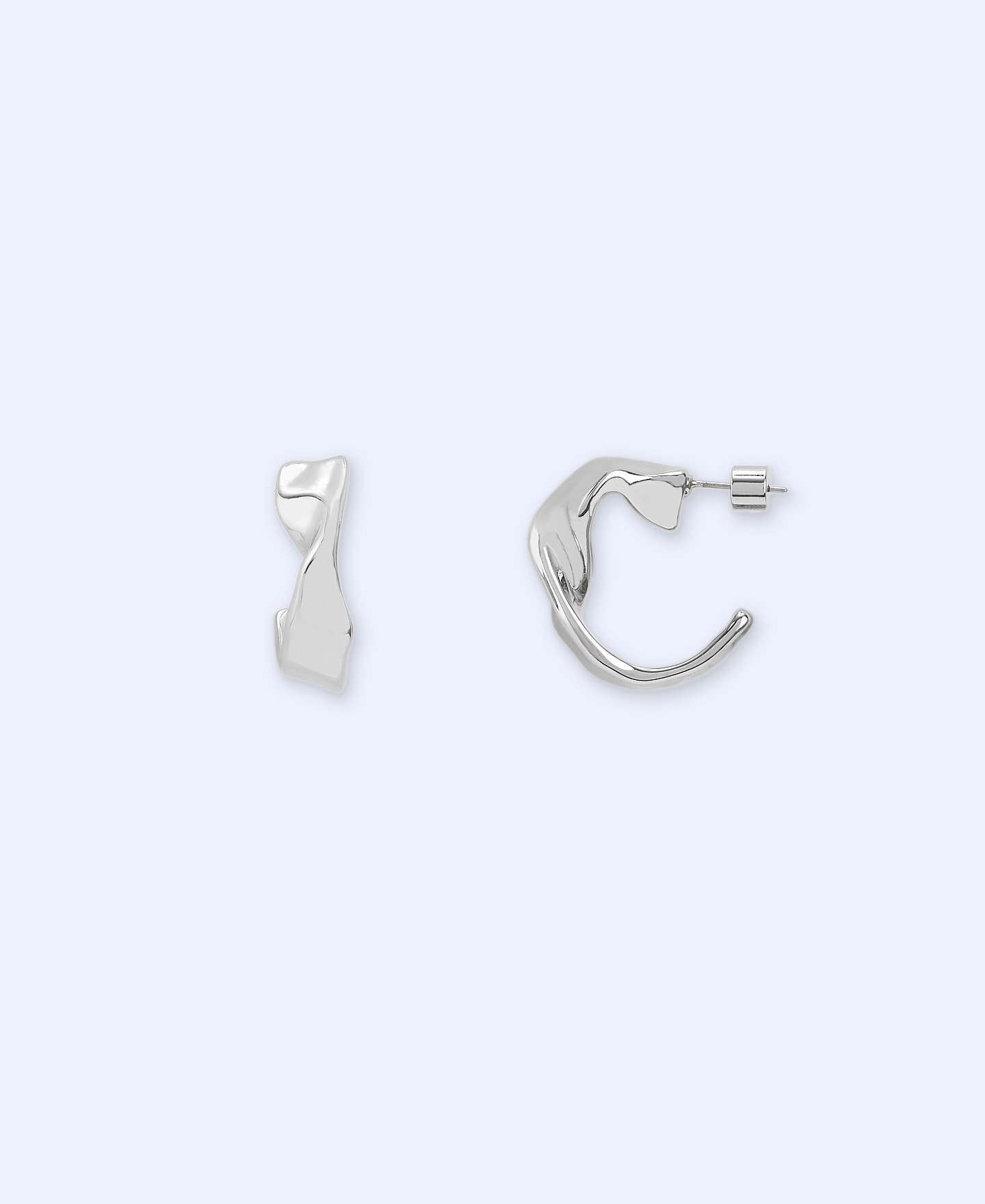 Brass Torsion motif hoops image number 0