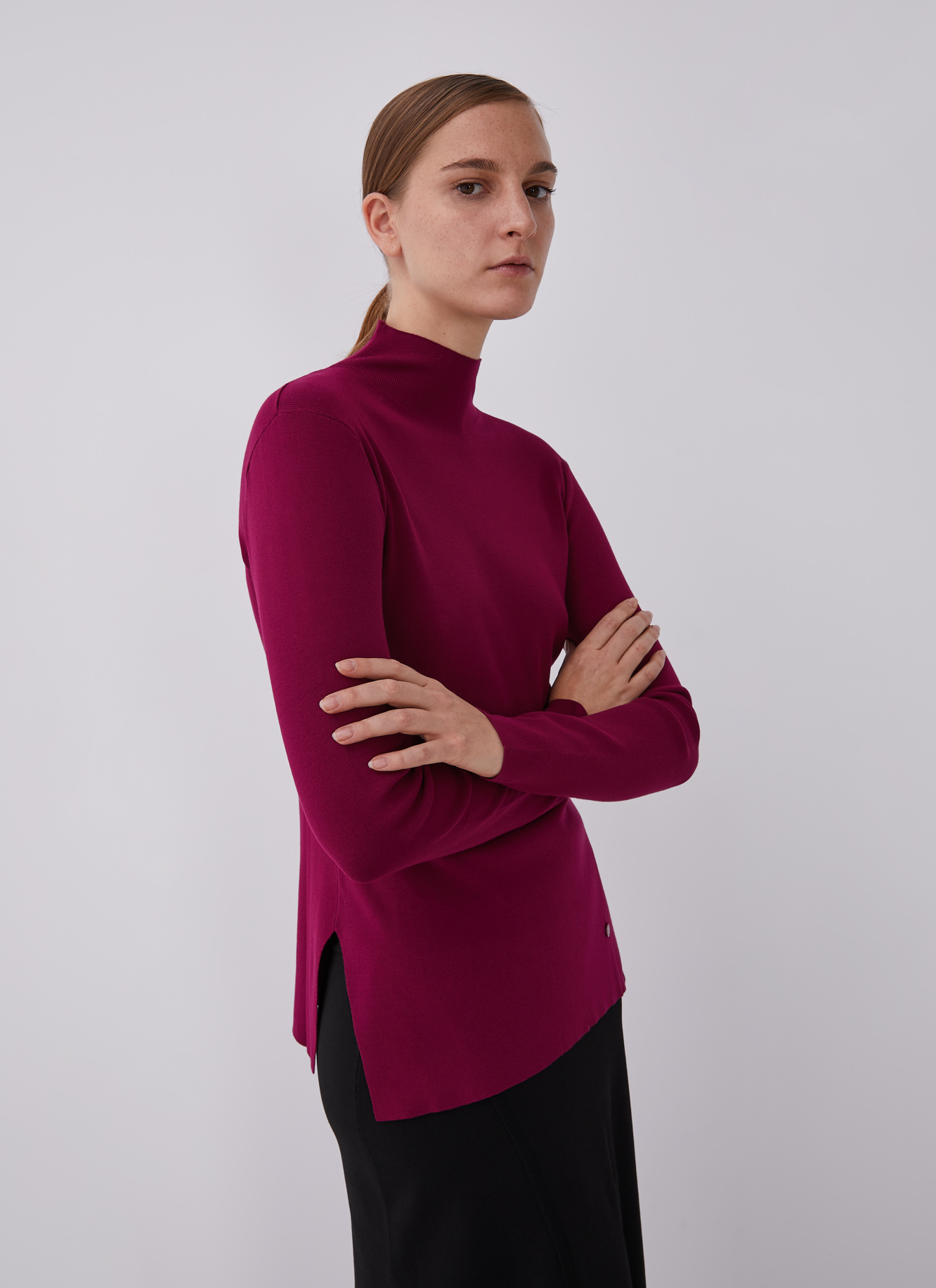 Jersey cuello Perkins en punto goma image number 0