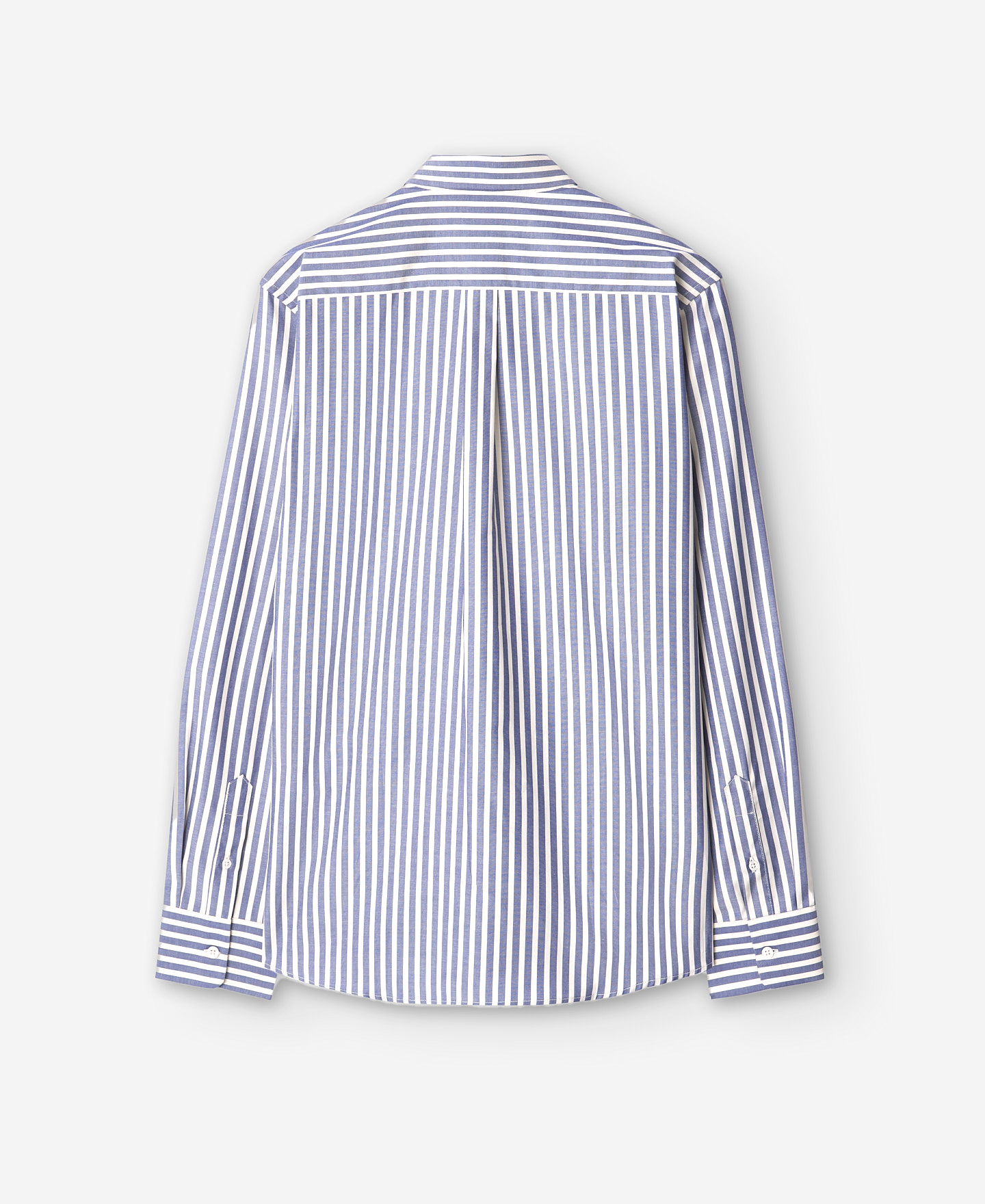 Camisa azul rayas algodón hombre image number 5