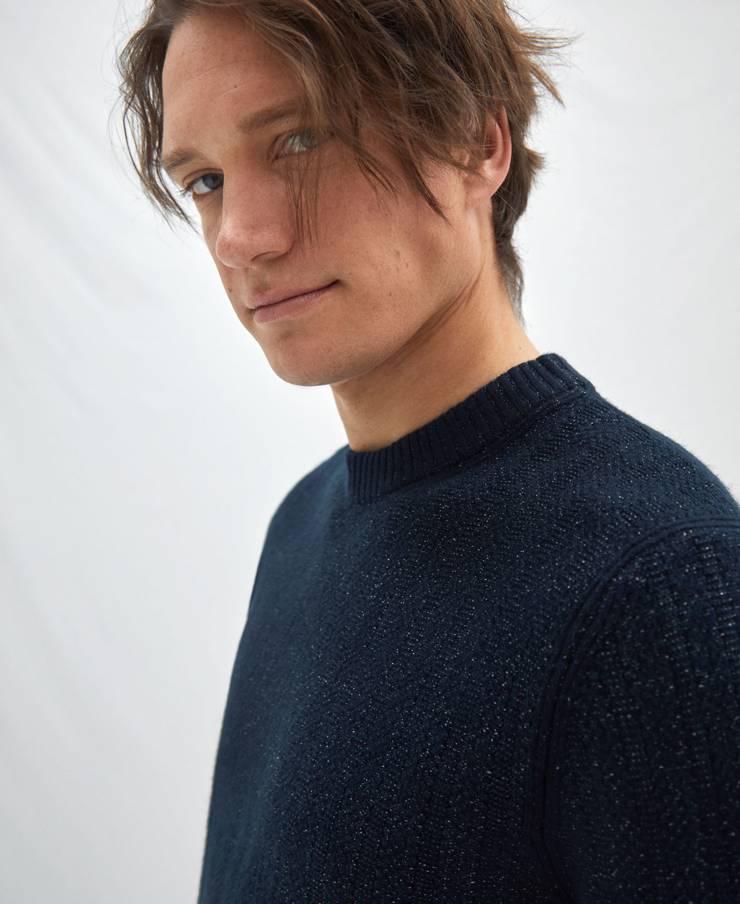 Striped wide knit sweater image number 3