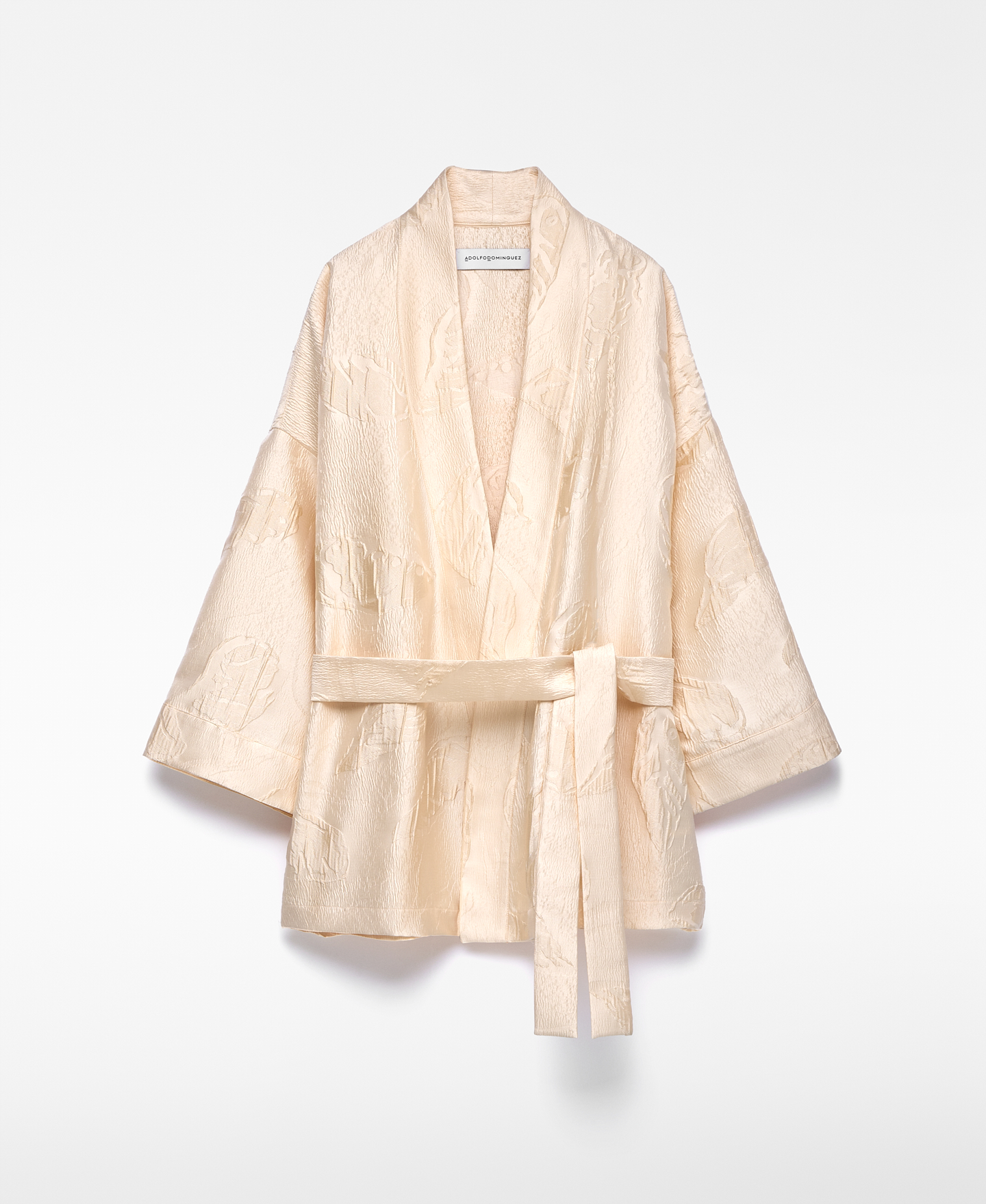 Straight embossed kimono jacket woman image number 4