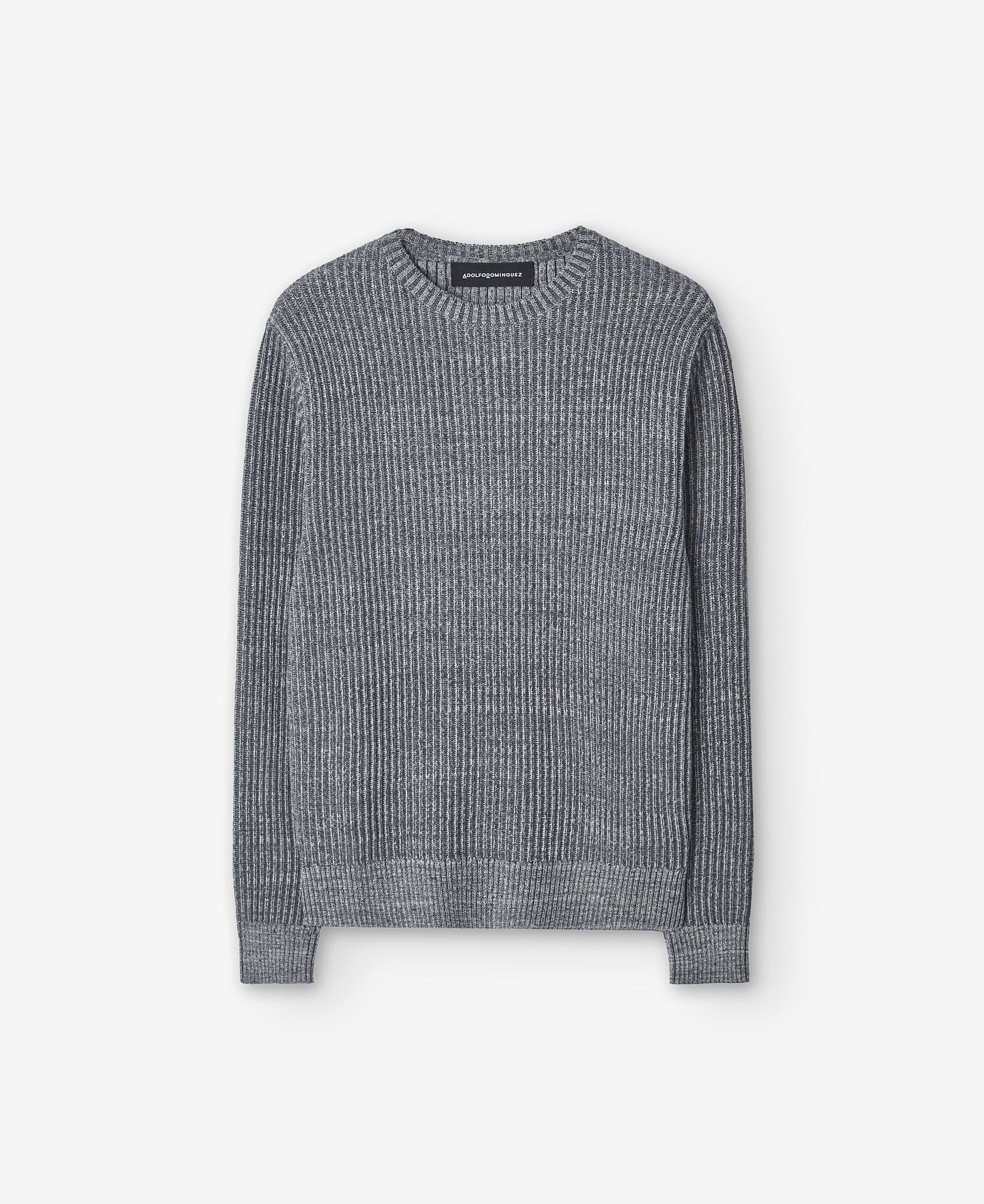 Jersey tejido algodón gris hombre image number 4