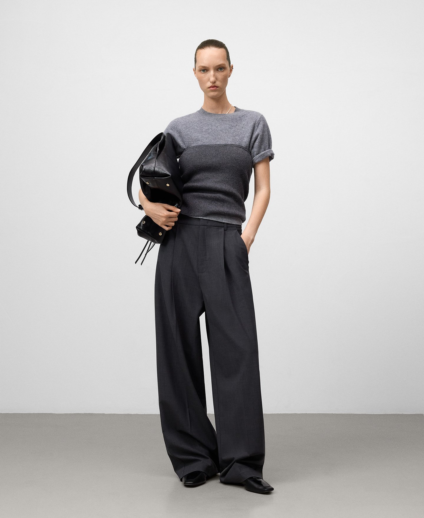 Merino wool tube top woman image number 1