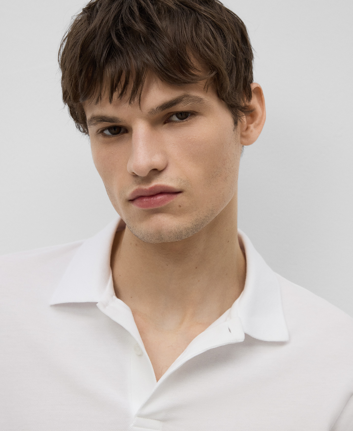 Organic cotton piqué polo shirt man image number 3