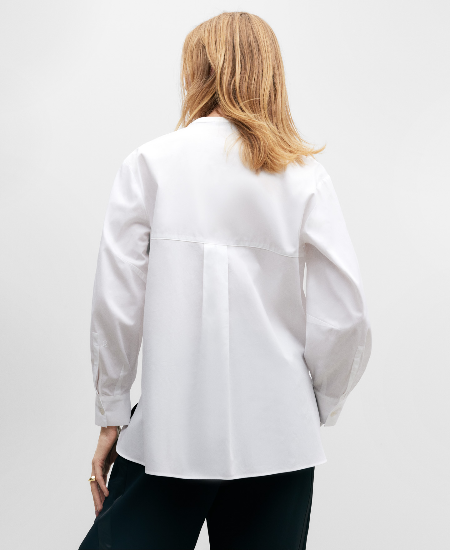 Mandarin collar cotton women shirt image number 2