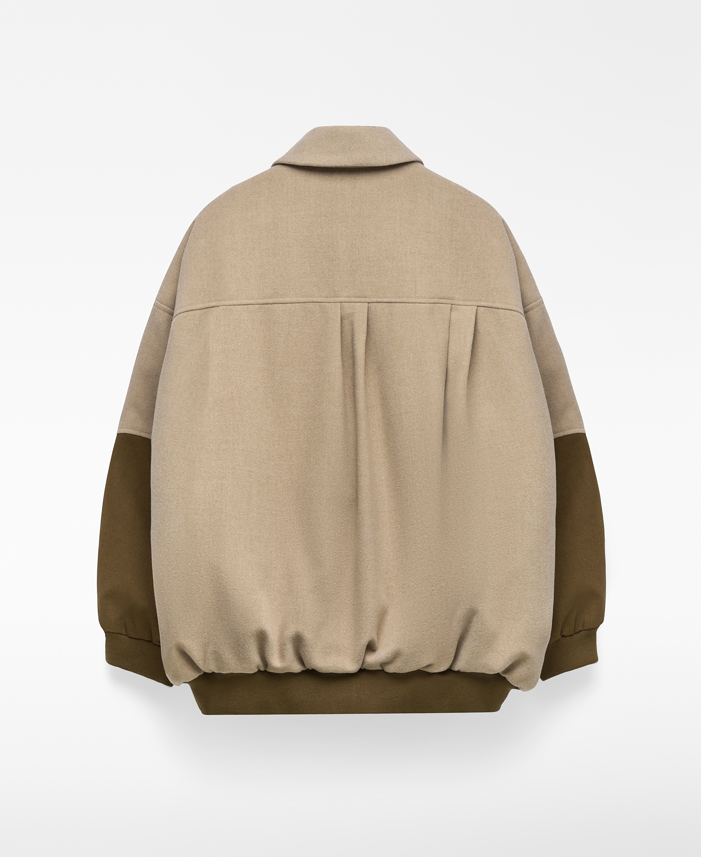 Mixed-fabric bomber man image number 5