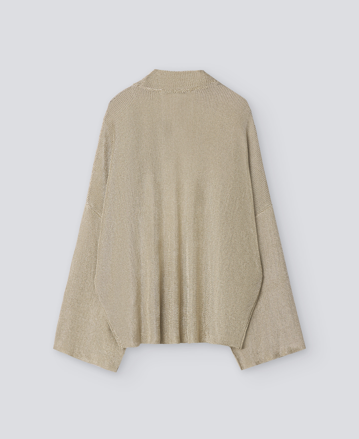 Gold knit kimono jacket woman image number 5