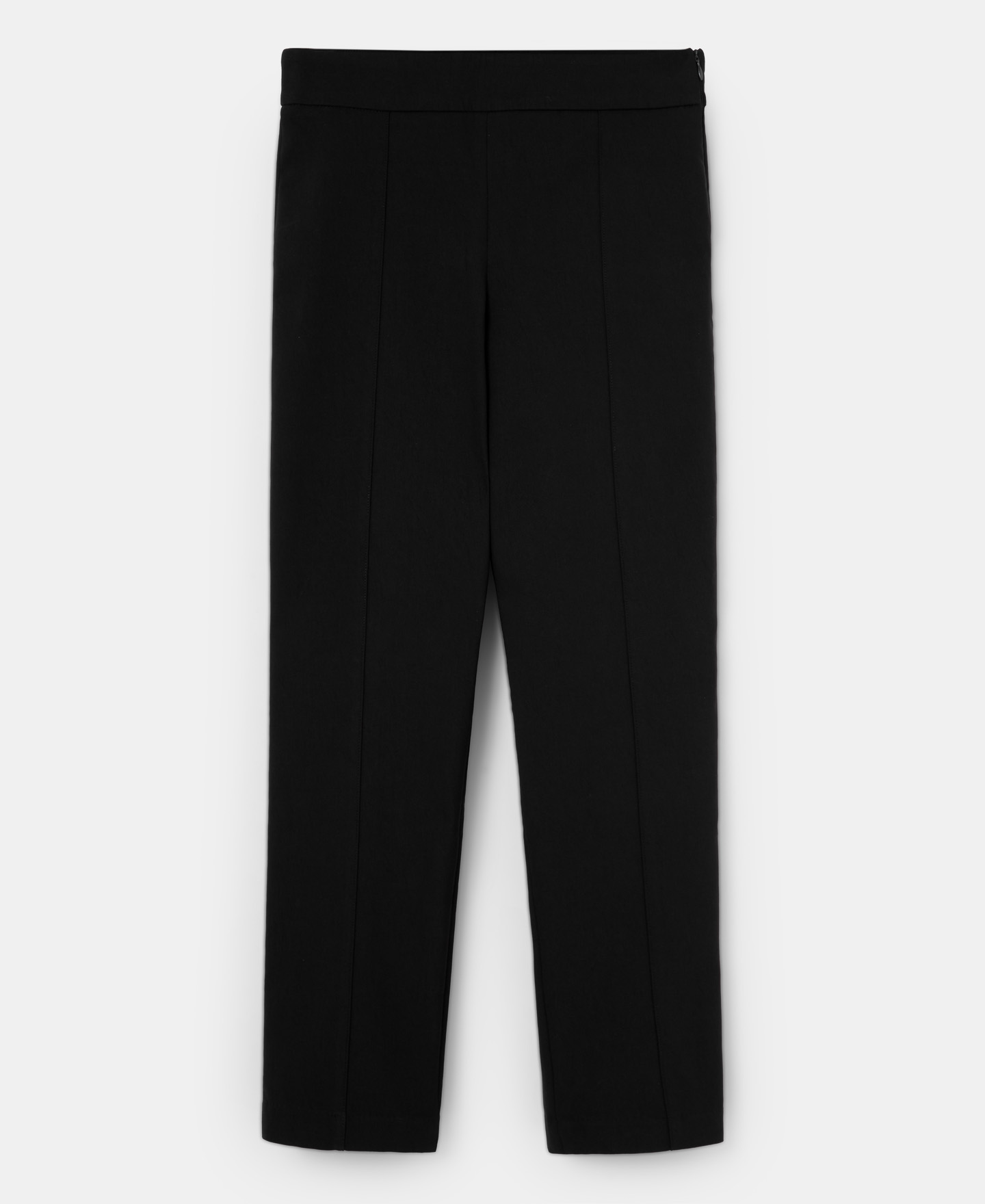Elastic viscose straight trousers image number 4