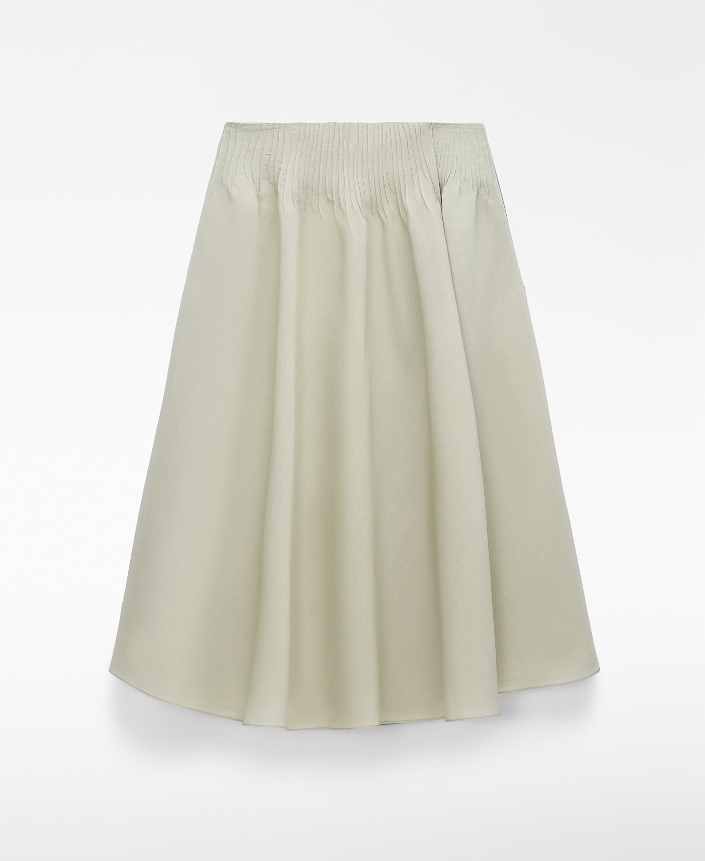 Falda midi pliegues irregulares image number 5