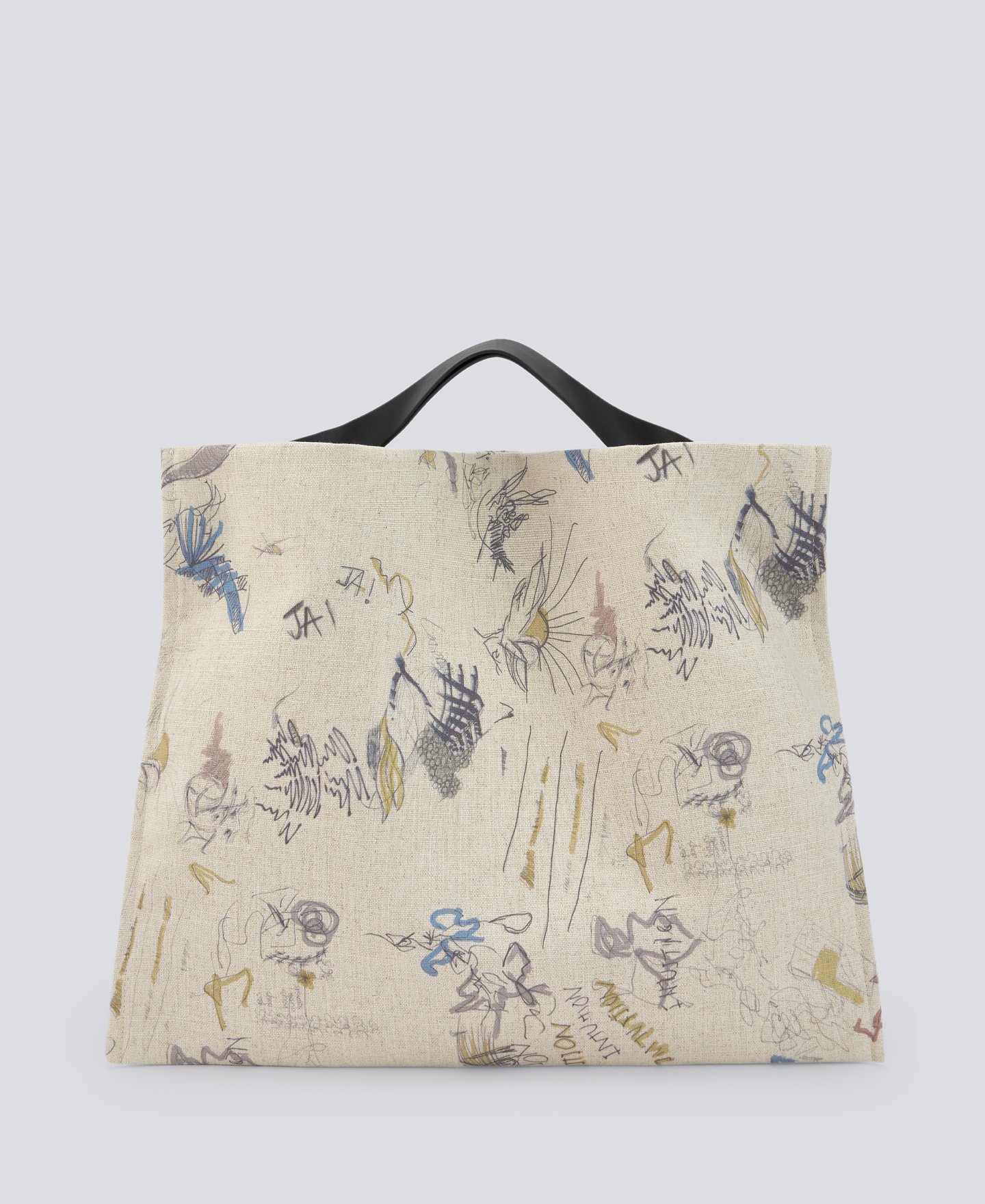 Large printed shopper bag woman image number 1