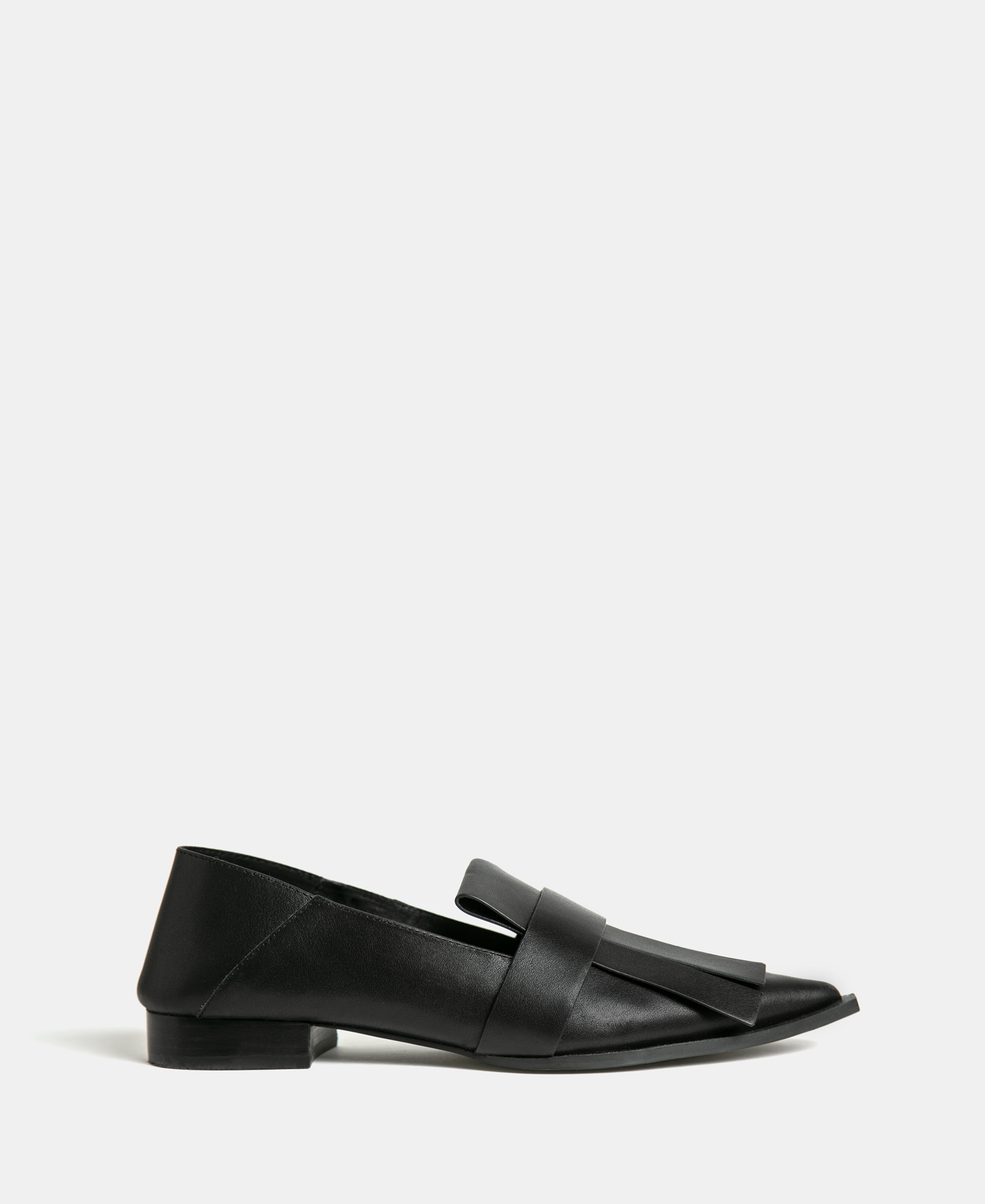 Maxi fringed flat shoe image number 0