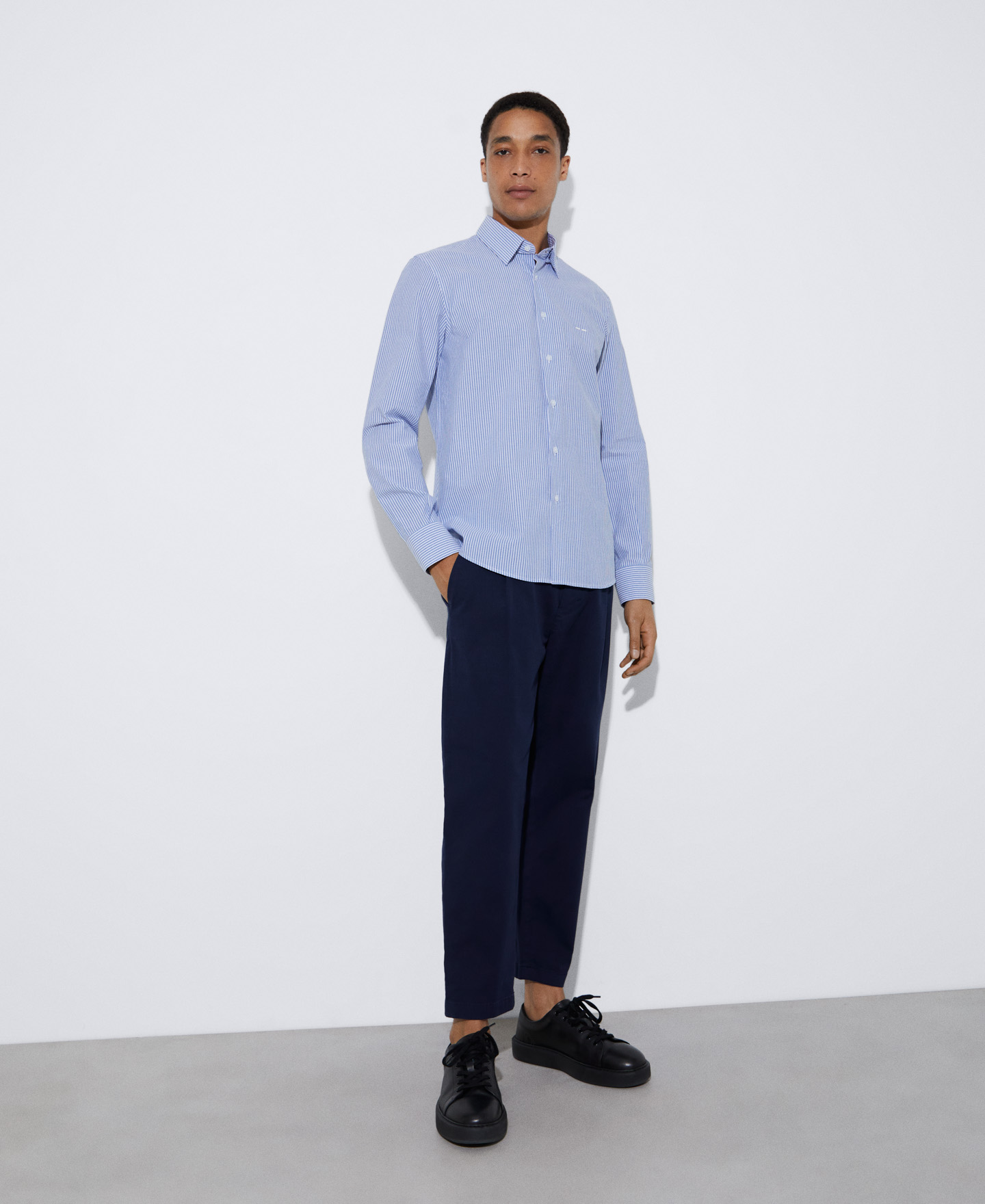 Striped linen shirt image number 1