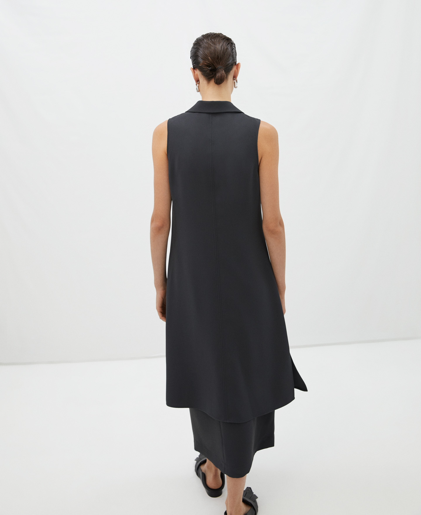 Lapel collar vest image number 2