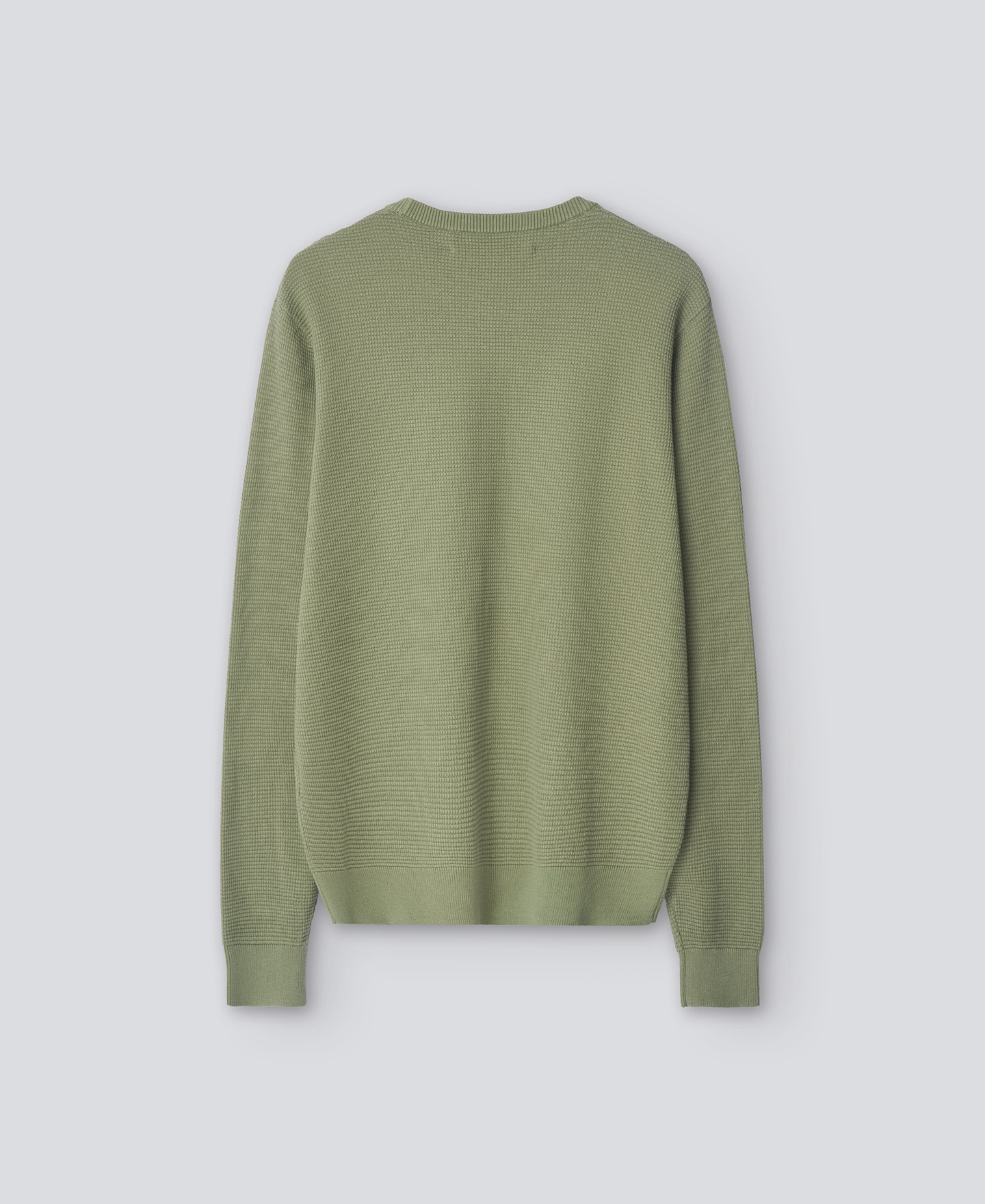Green cotton structured sweater man image number 5