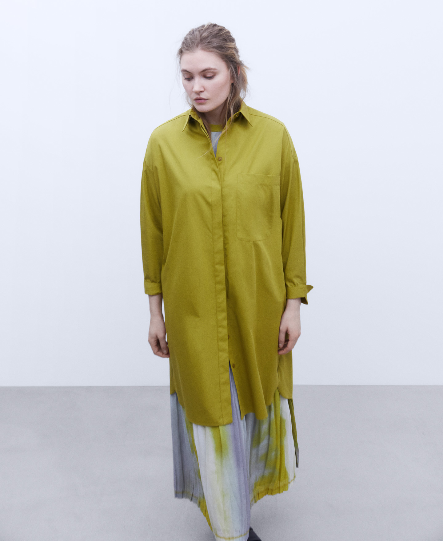 Cotton shirt dress image number 0