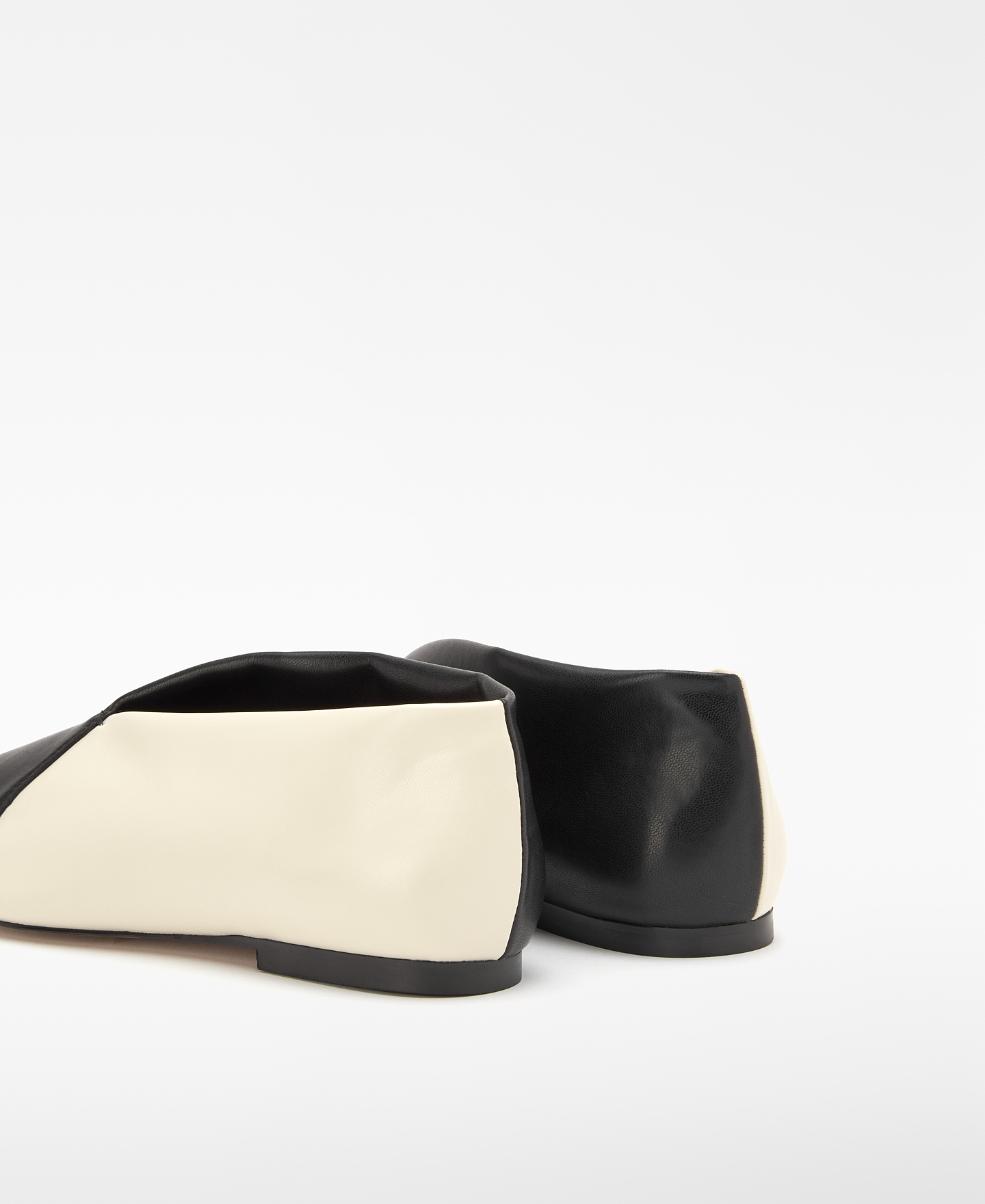 Non-Leather pointed two-tone ballet flat image number 2