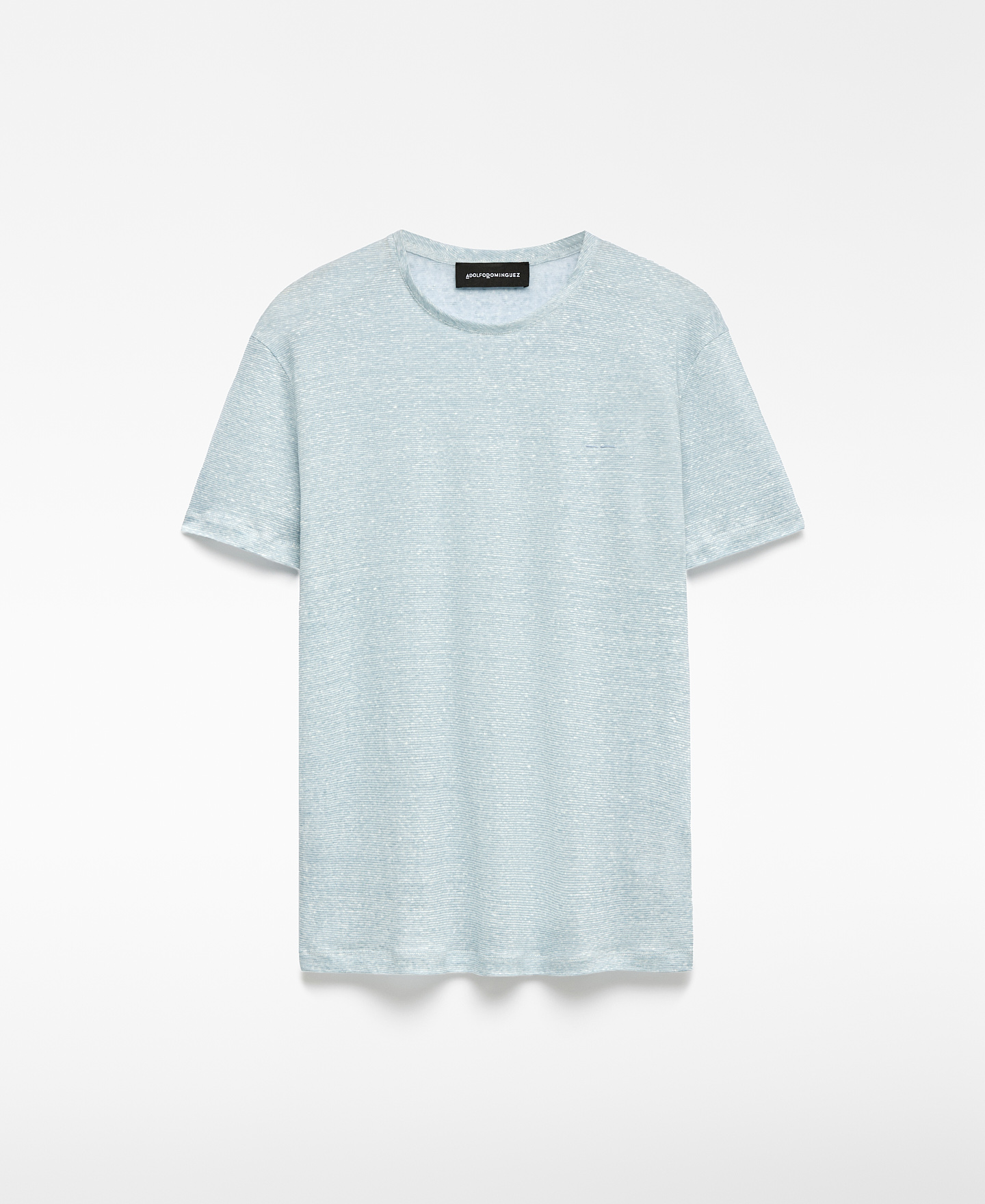 European linen structured T-shirt man image number 4