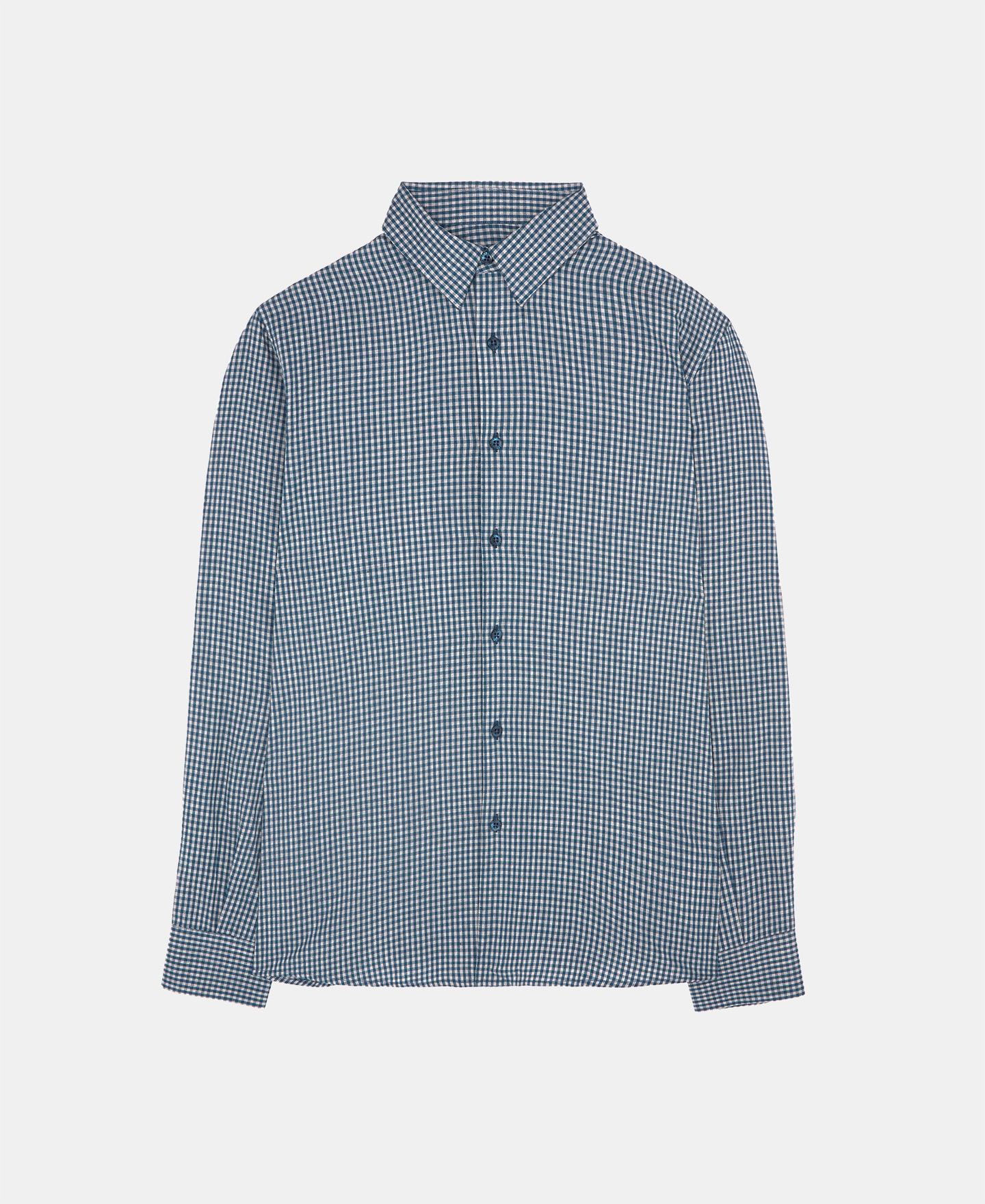 Camisa estampado cuadros en algodón image number 4