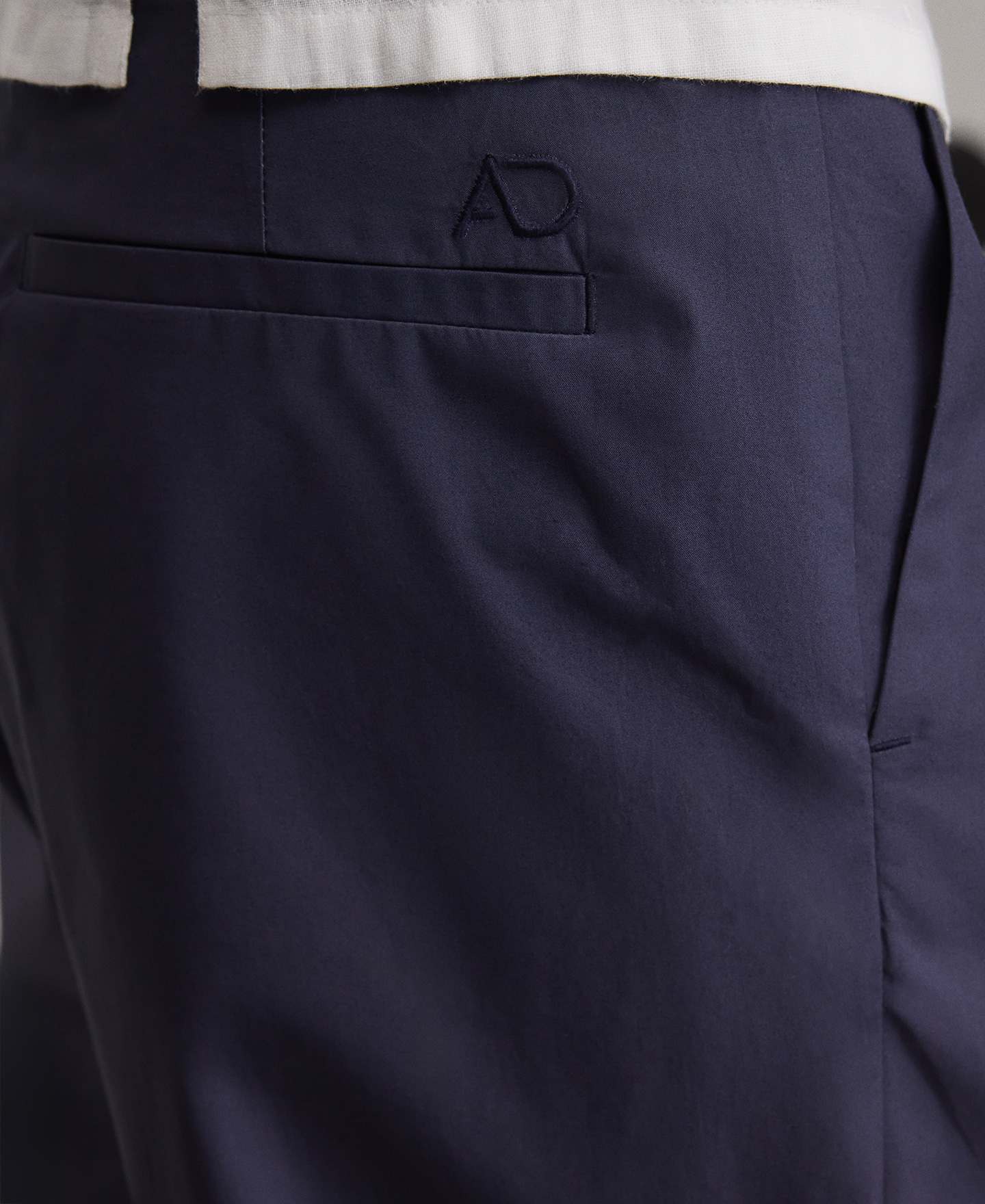 Cotton poplin straight trousers image number 3