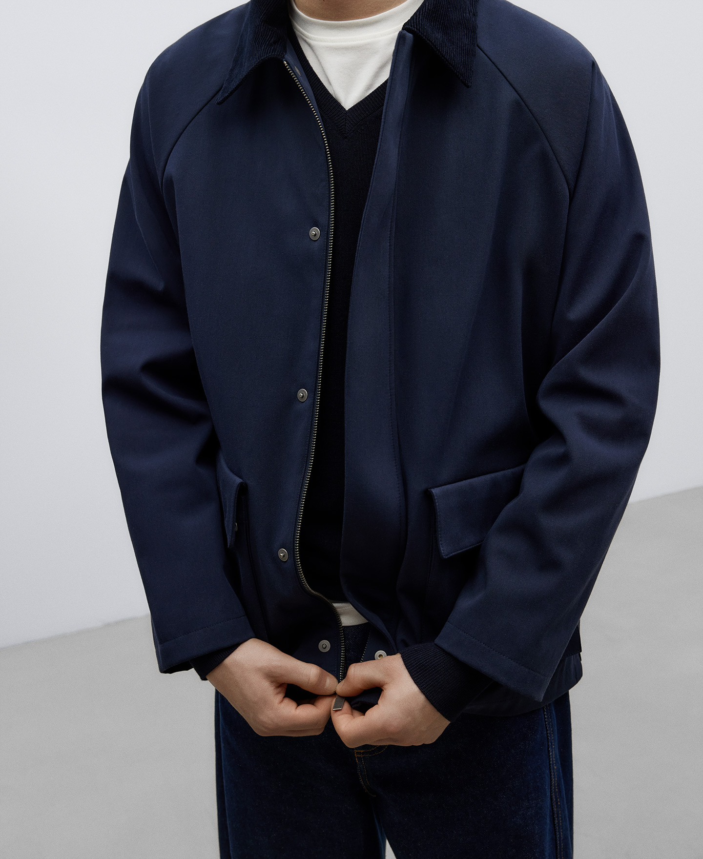 Chaquetón azul marino hombre image number 4
