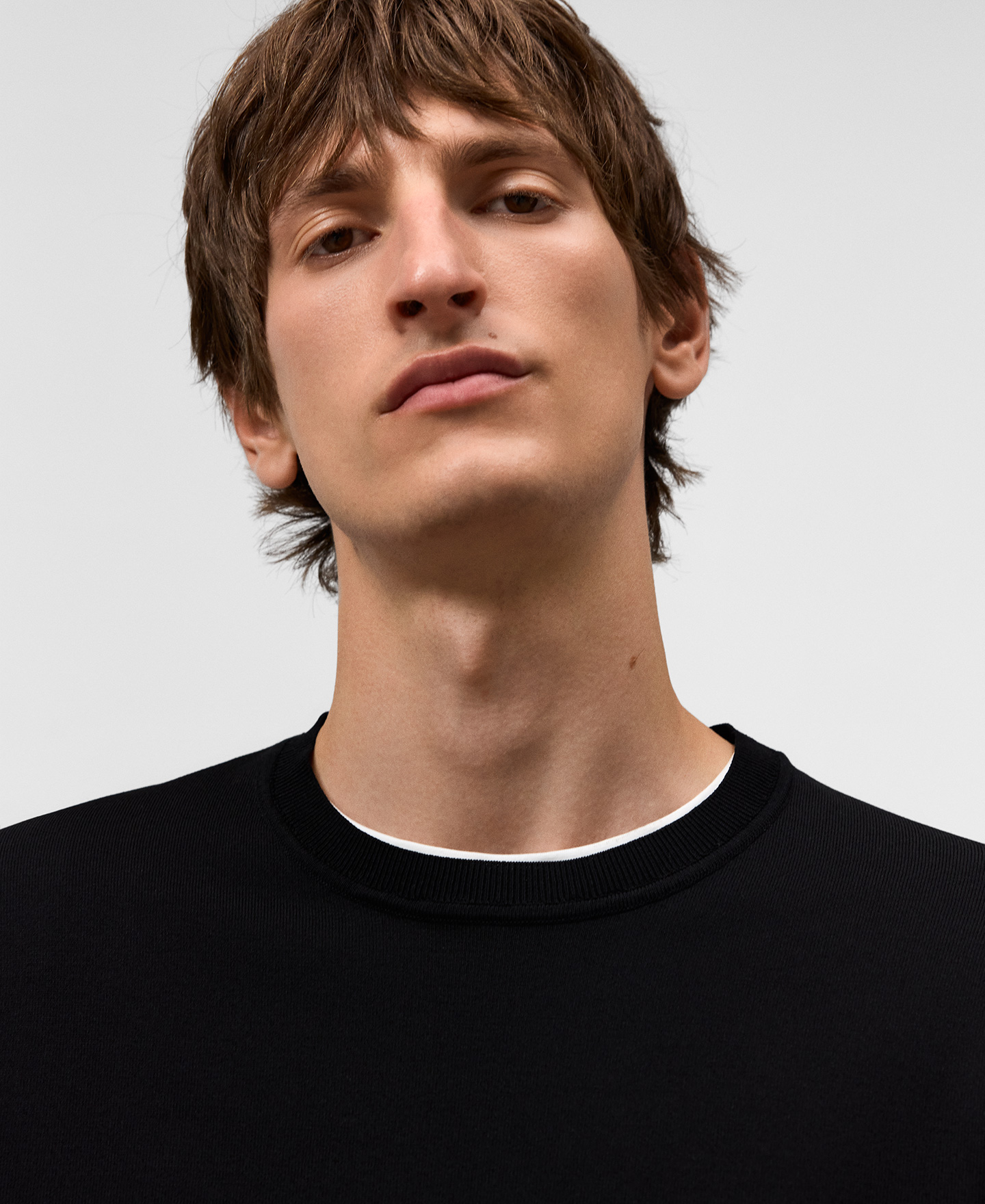 Knit crew collar sweater man image number 3