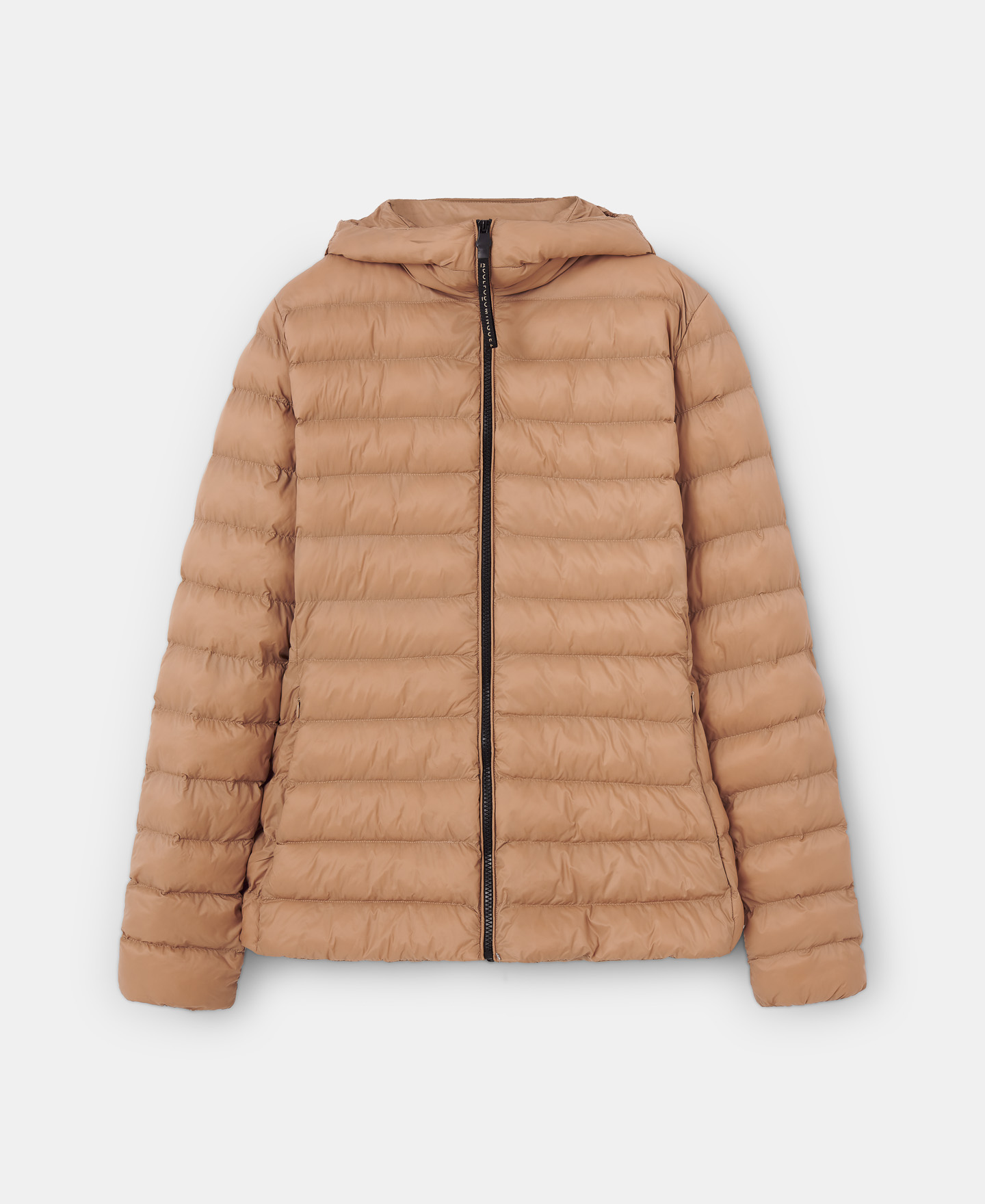 Camel padded jacket with hood image number 4