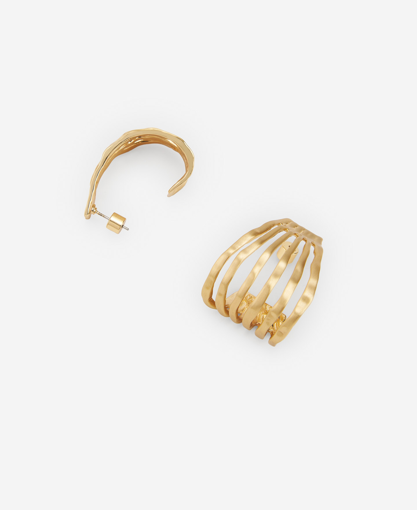 Zinc multi-strand hoop earring image number 2