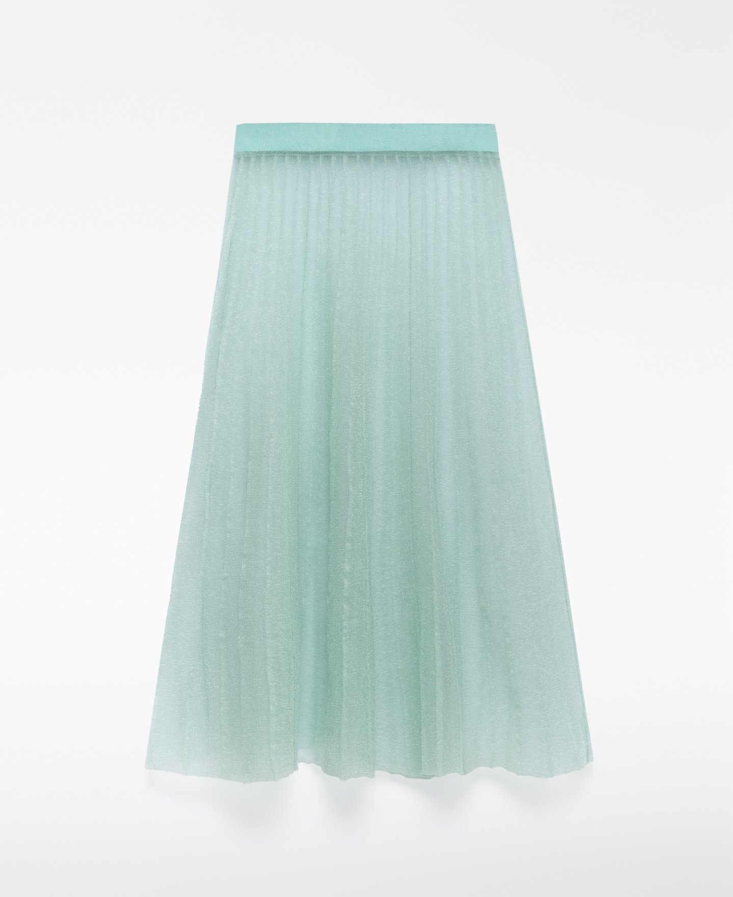 Sheer pleated skirt woman image number 6