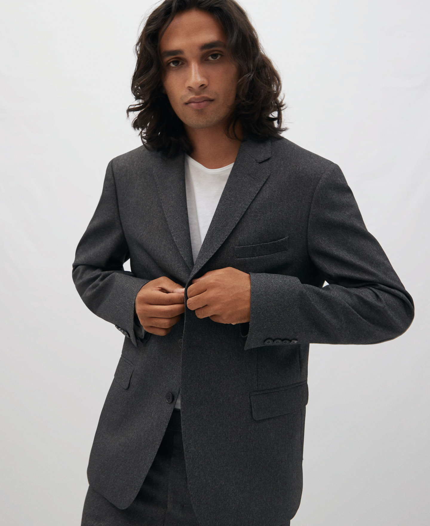 Three button tailored suit image number 0
