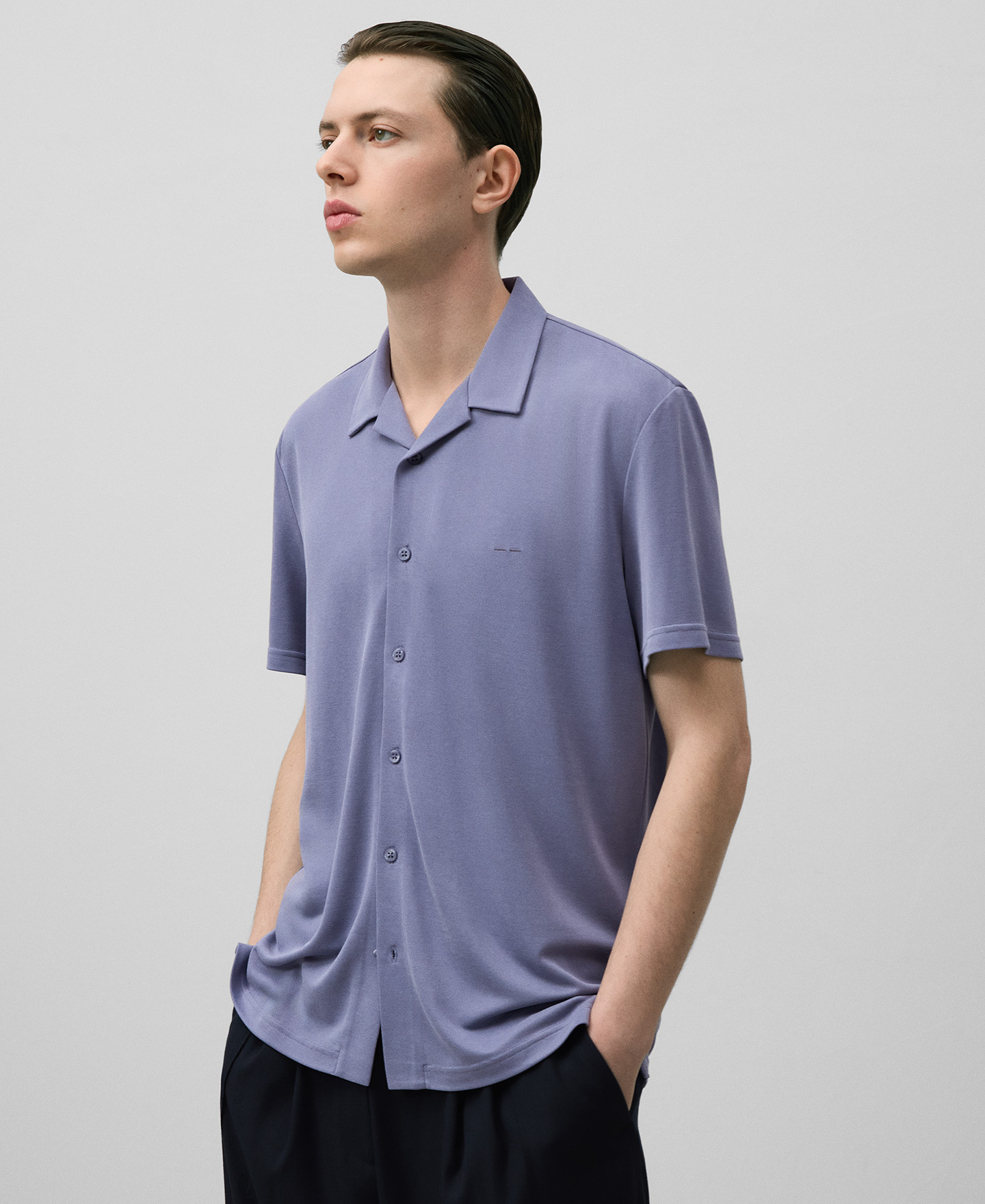 Responsible modal polo shirt buttons man image number 0