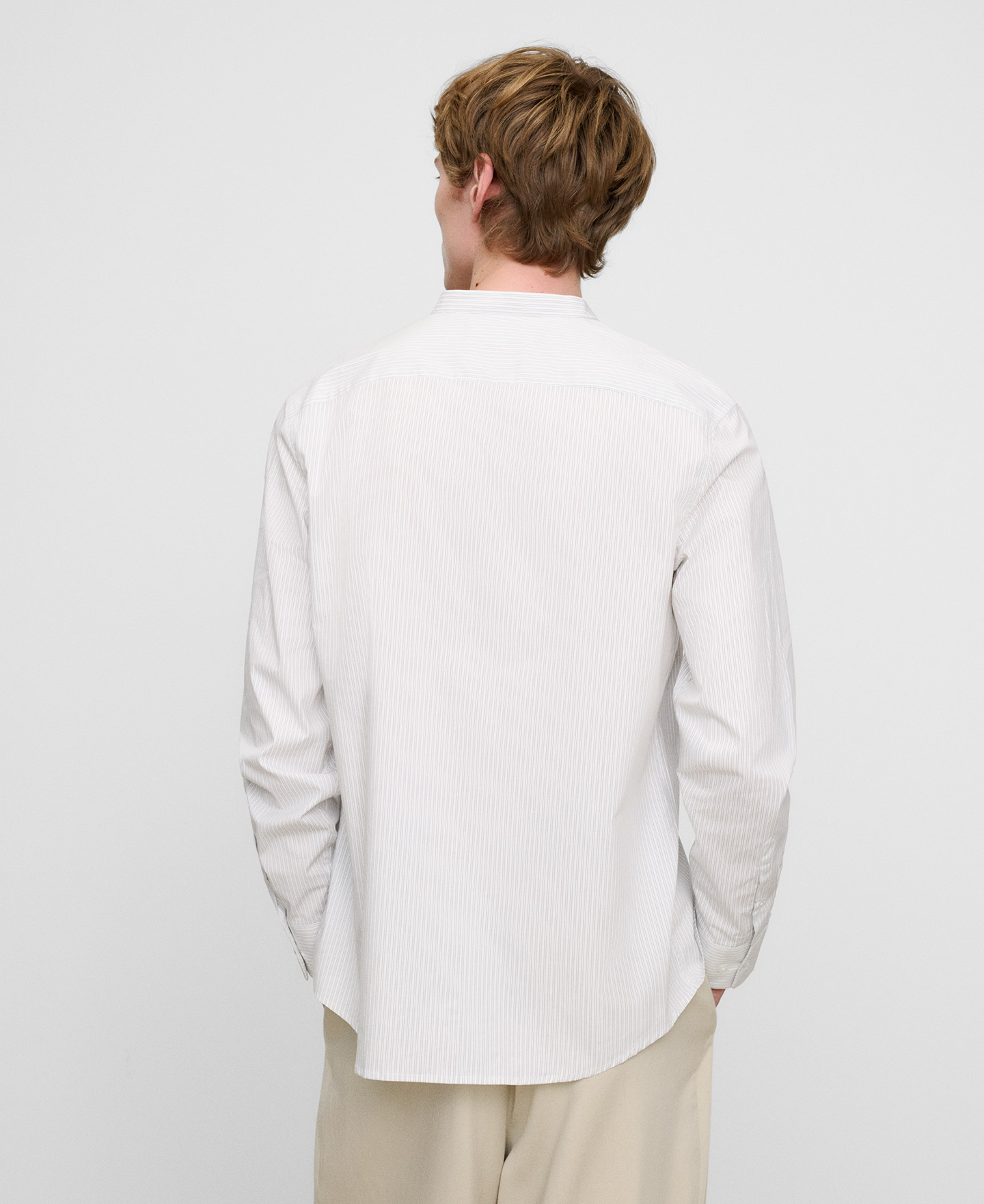Camisa regular fit cuello Mao algod&oacute;n image number 2