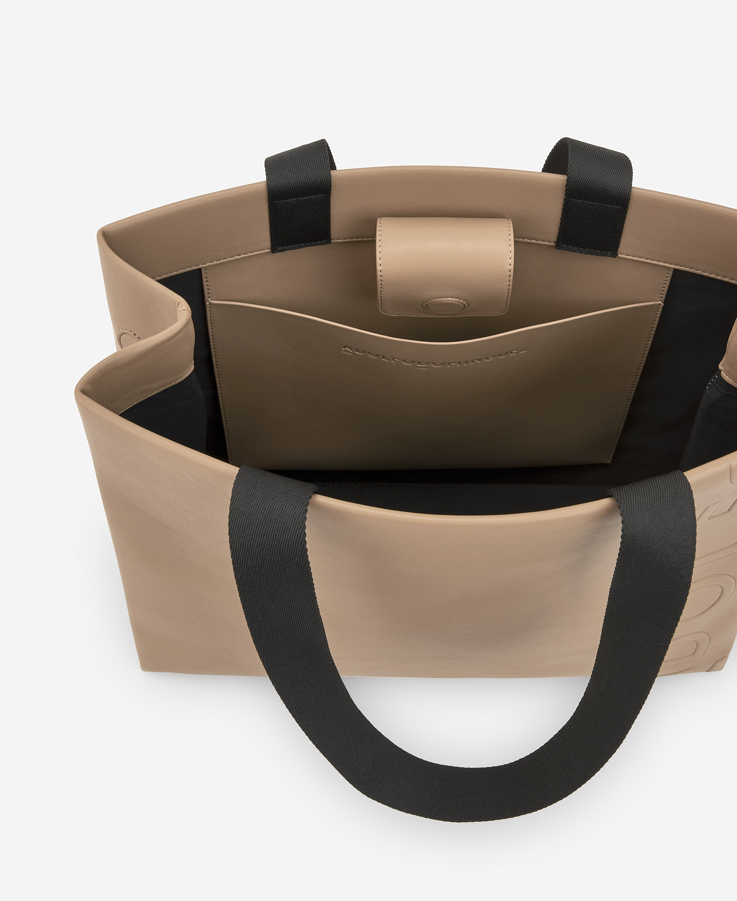Bolso shopper color topo para mujer image number 3