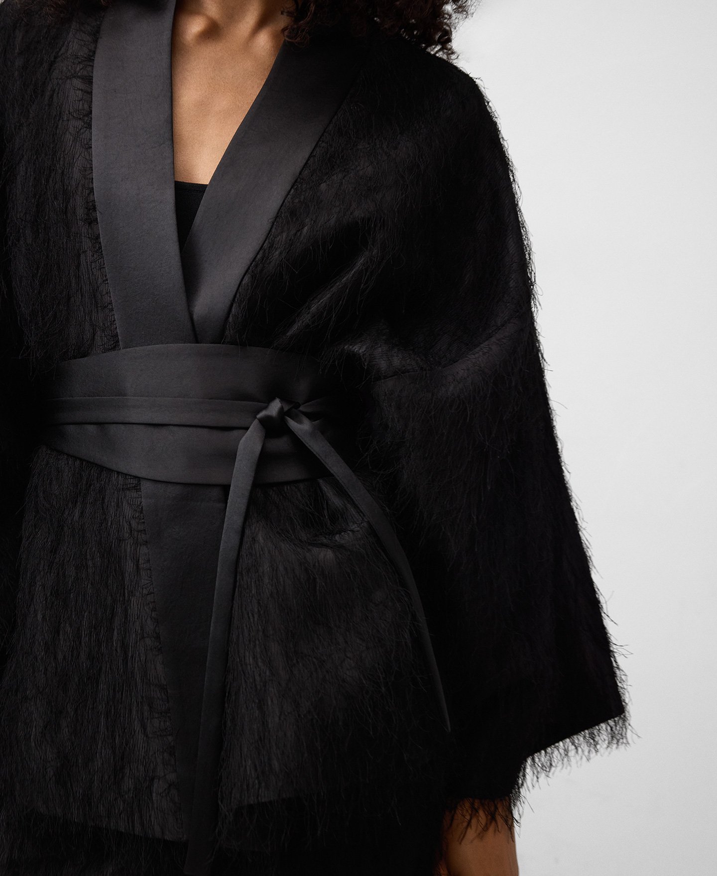 Veste kimono à franges pour femme image number 4
